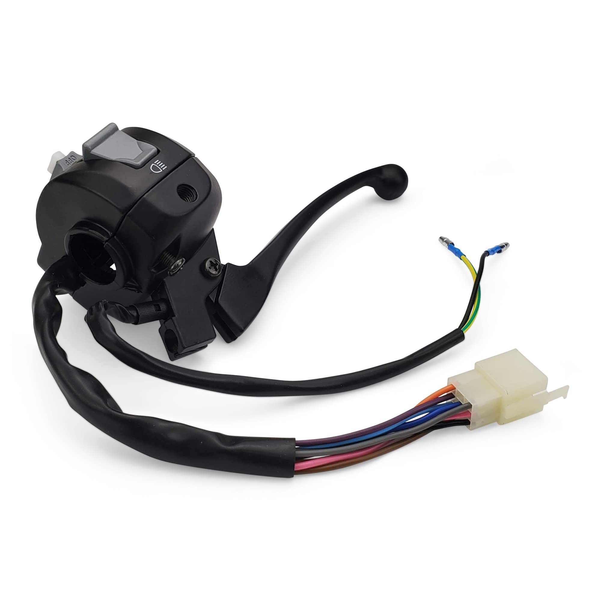 Left Brake Lever Controller with Switches & Female Plug for Motorcycle Safety