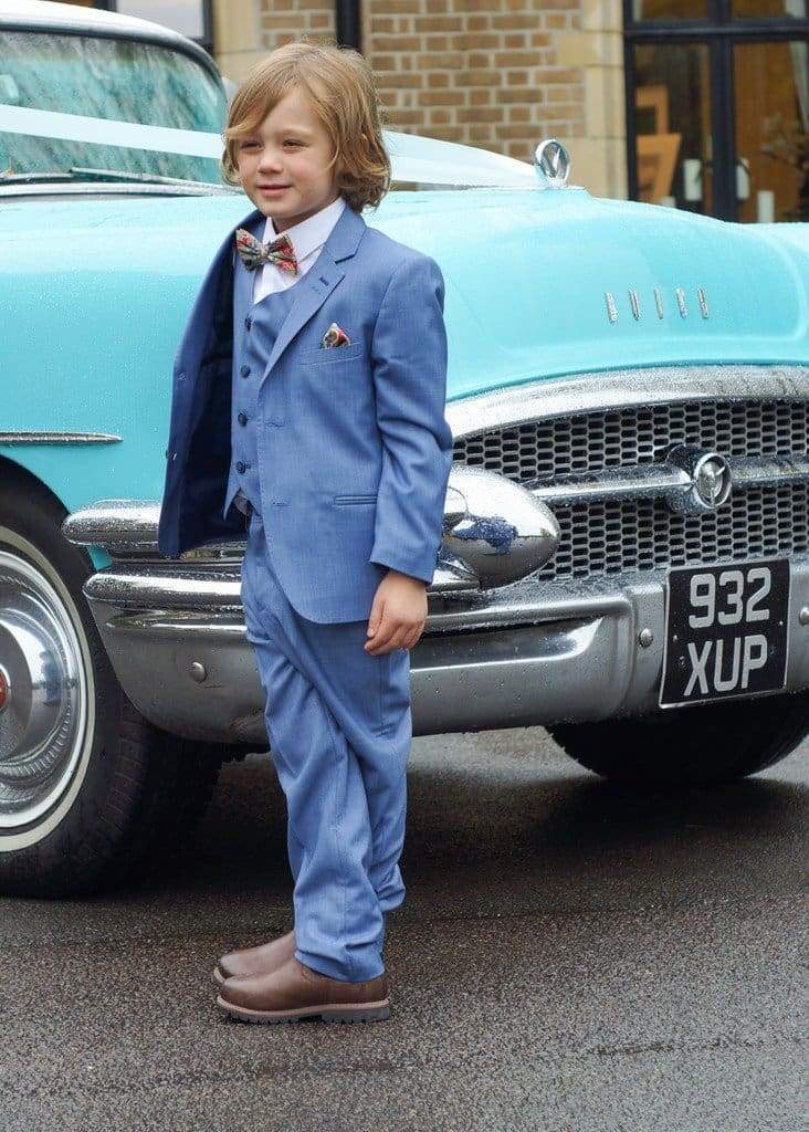 Cavani Boys Blue Jay 3-Piece Sky Blue Slim Fit Suit | Formal Wear for Weddings, School Dances & Special Occasions
