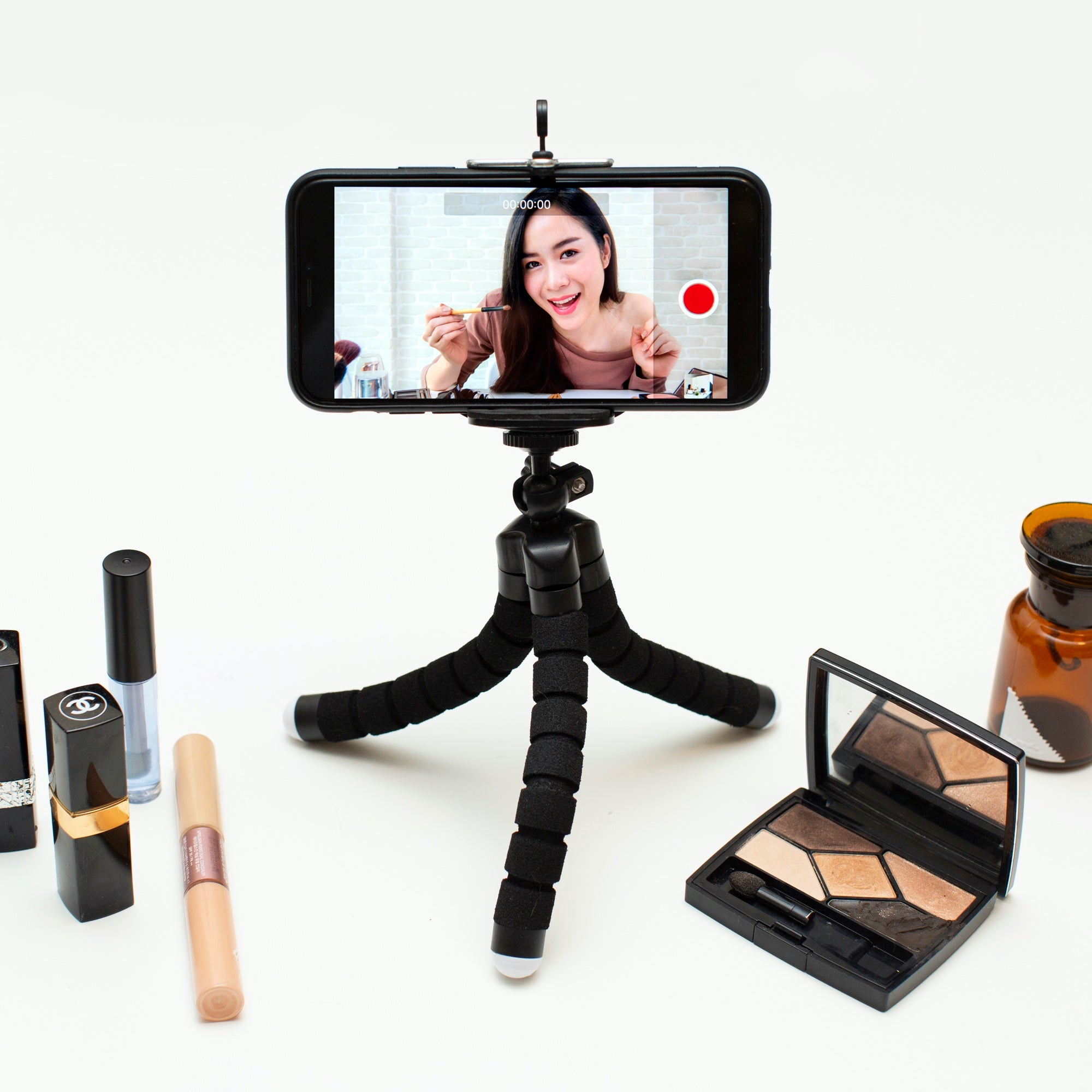 Best Smartphone Tripod Stand with Adjustable Height & Phone Holder - Perfect for Vlogging, Live Streaming & Video Calls
