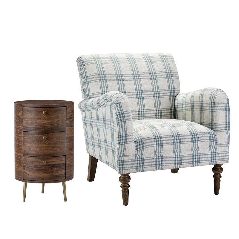 Sadie Upholstered Armchair with Side Table - 2 Piece Living Room Furniture Set for Small Spaces, Apartments & Cozy Reading Nooks