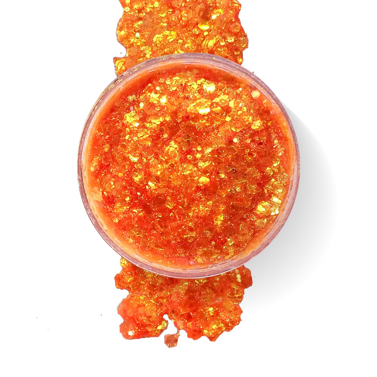 Neon Orange Holographic Body Glitter Gel - Vegan & Cruelty-Free Shimmer for Face, Body & Hair | Perfect for Festivals, Raves & Cosplay | Electric Bliss Beauty