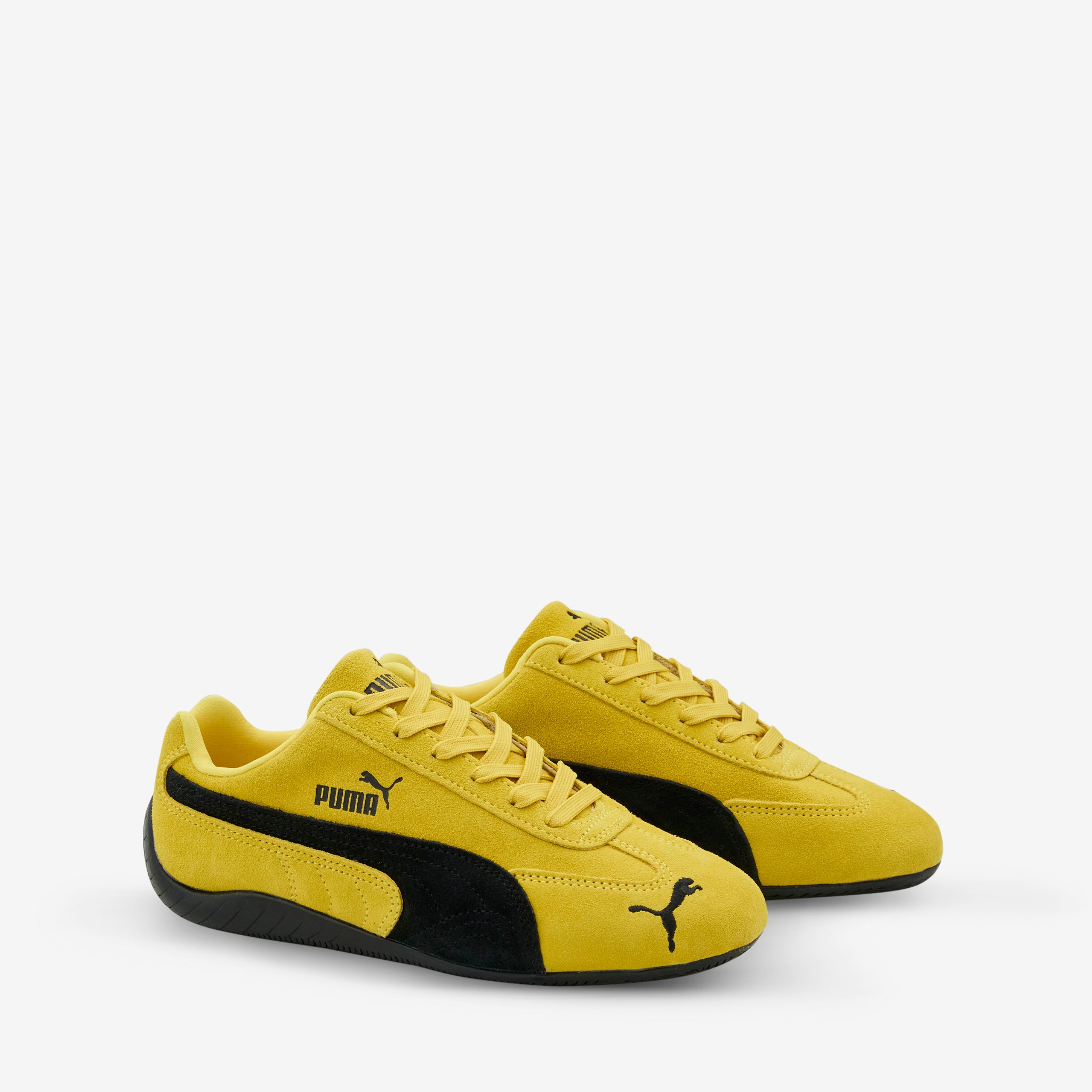 PUMA Speedcat OG Pele Yellow & Black Soccer Cleats - Lightweight Football Shoes for Men - Perfect for Turf, Indoor & Outdoor Matches
