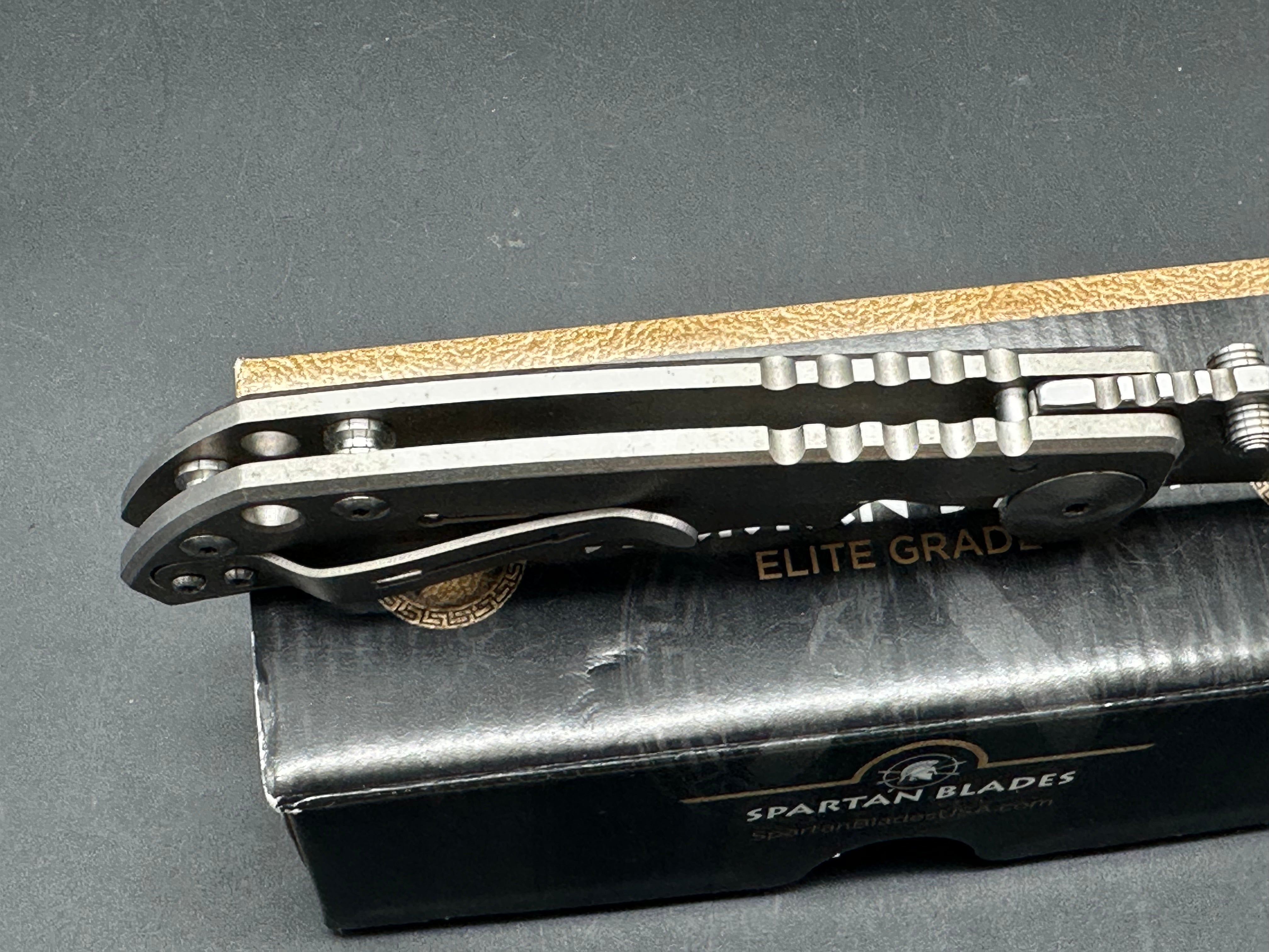Spartan Harsey Folder 4 - Premium Tactical Folding Knife with Durable Titanium Handle - Perfect for Outdoor Camping, Survival Gear & Everyday Carry (EDC)