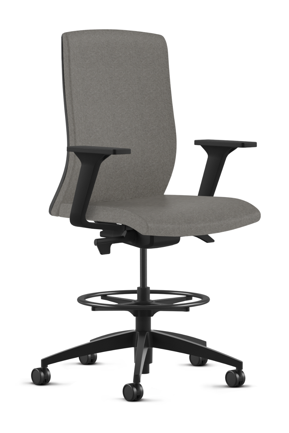 Ergonomic Fabric Stool with Foot Ring - 8