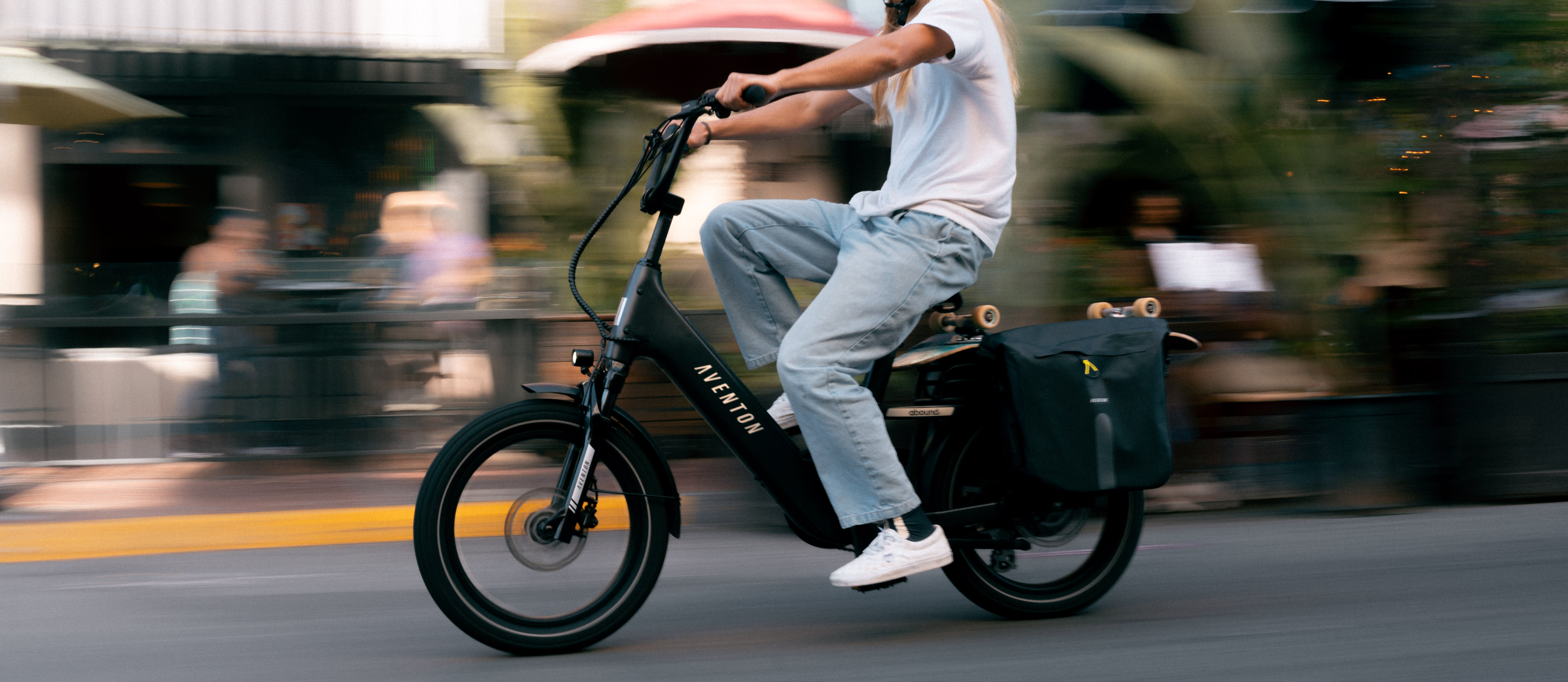 Aventon Abound SR Cargo Electric Bike - Long-Range Cargo eBike with Powerful Motor & Large Capacity - Perfect for Urban Commuting, Grocery Hauling & Family Rides