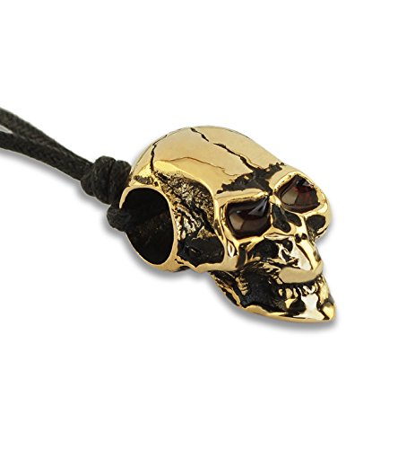 Gothic Skull-3-Brass-Cotton