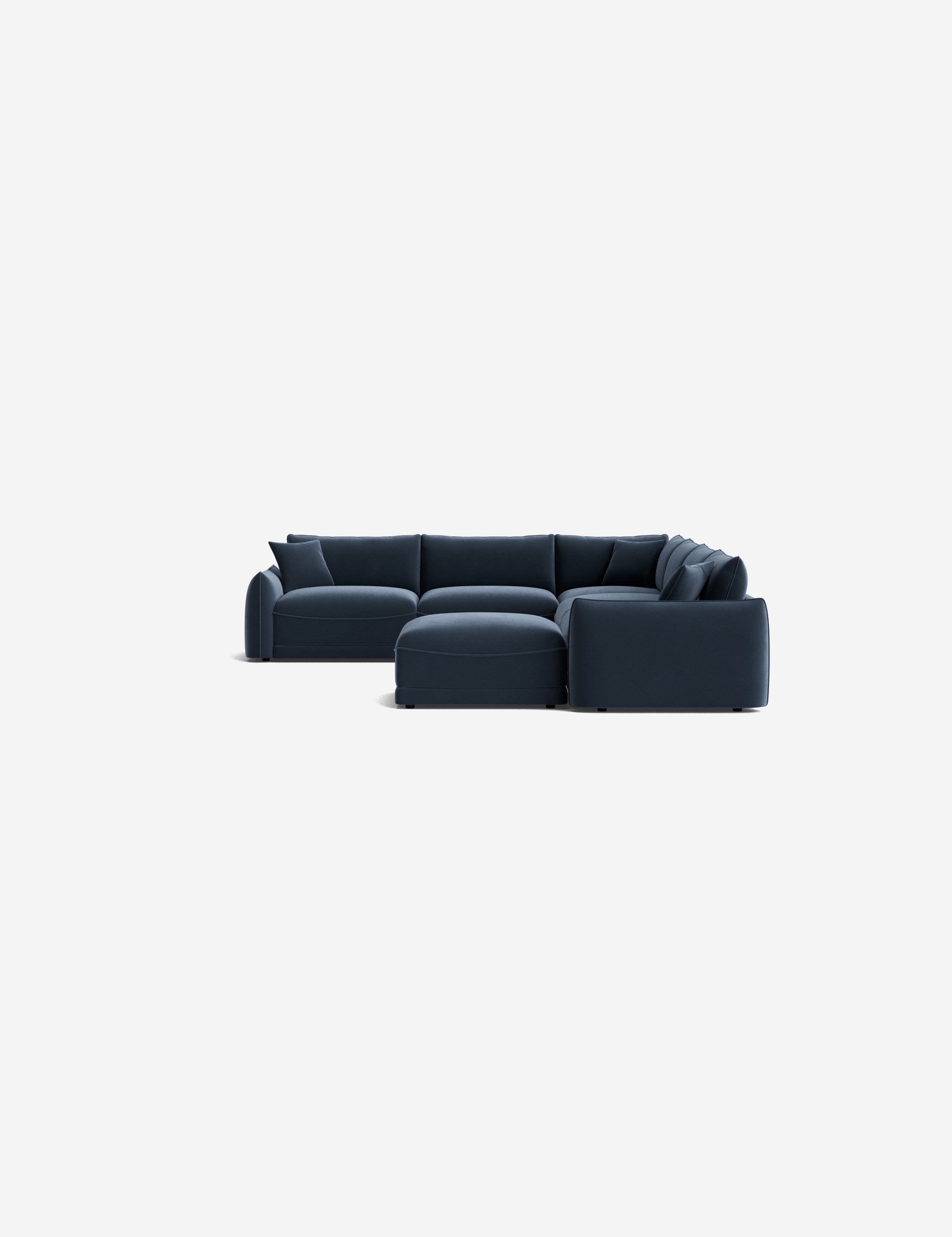 Balmer Modular Corner Sectional Sofa with Ottoman - Modern L-Shaped Living Room Furniture for Small Spaces | Perfect for Apartments, Condos and Family Gatherings