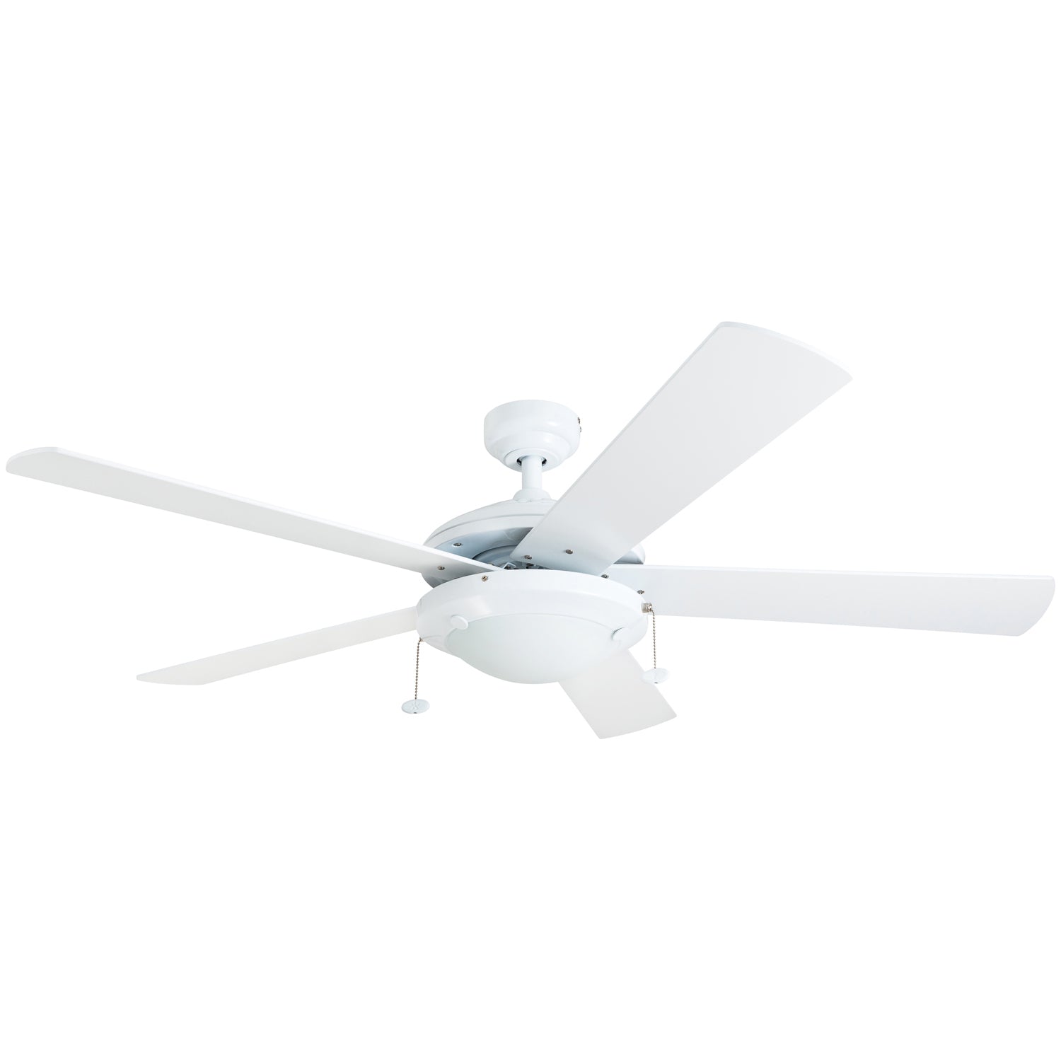 52 Inch White Bolivar Ceiling Fan with Pull Chain - Perfect for Living Room, Bedroom, and Outdoor Spaces