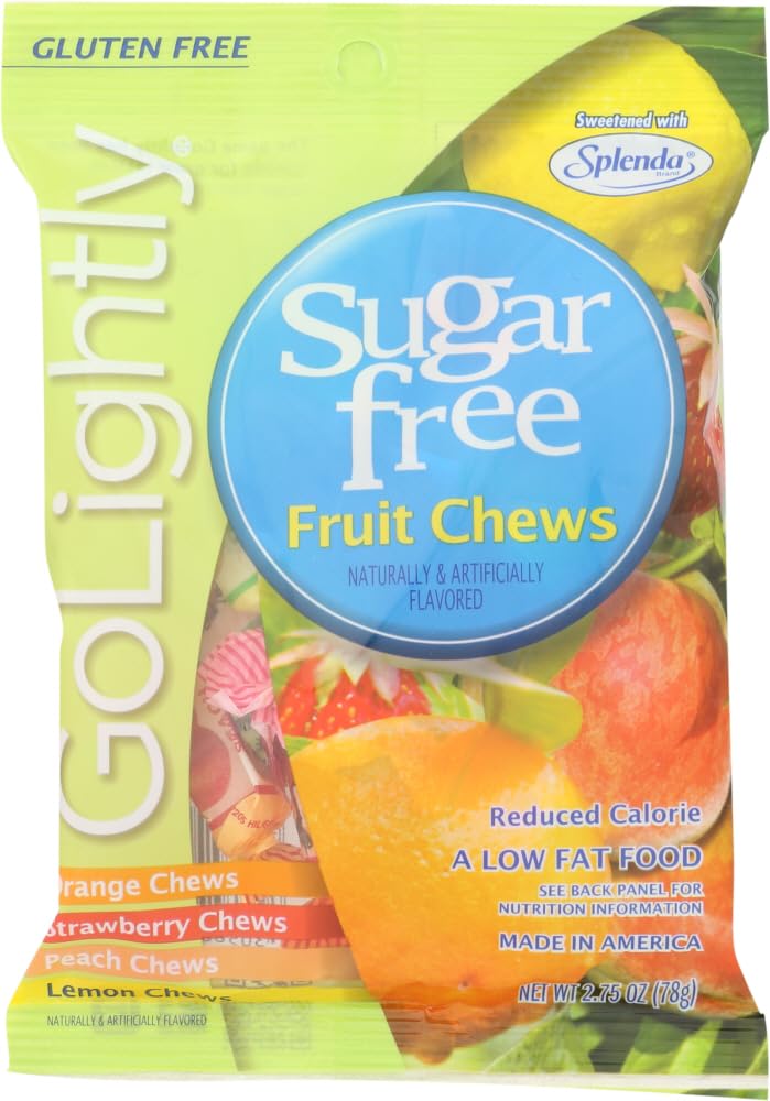 Go Lightly Candy Fruit Chews - 2.75oz Bag of Soft & Chewy Fruit Flavored Candy - Perfect for Parties, Movie Nights & On-the-Go Snacking