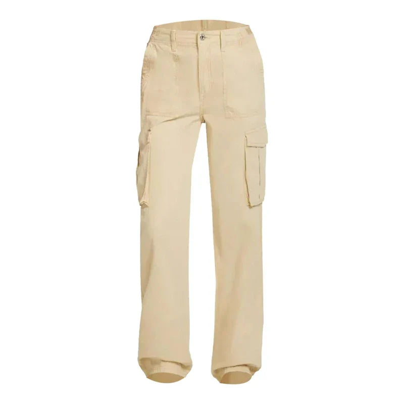 Women's Cargo Pants High Waist Straight Fit Baggy Wide Leg Trousers with Y2K Pockets - Retro Streetwear Casual Pants for Everyday Wear, Outdoor Activities & Urban Fashion