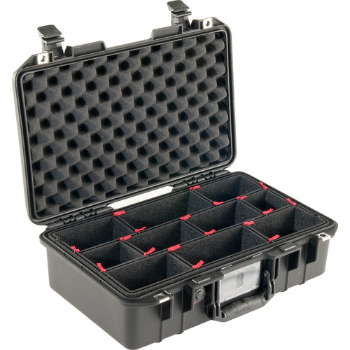 Pelican 1485Air Carry On Case with TrekPak Dividers - Black Waterproof Travel Case for Camera, Laptop & Electronics - Perfect for Air Travel, Business Trips & Outdoor Adventures
