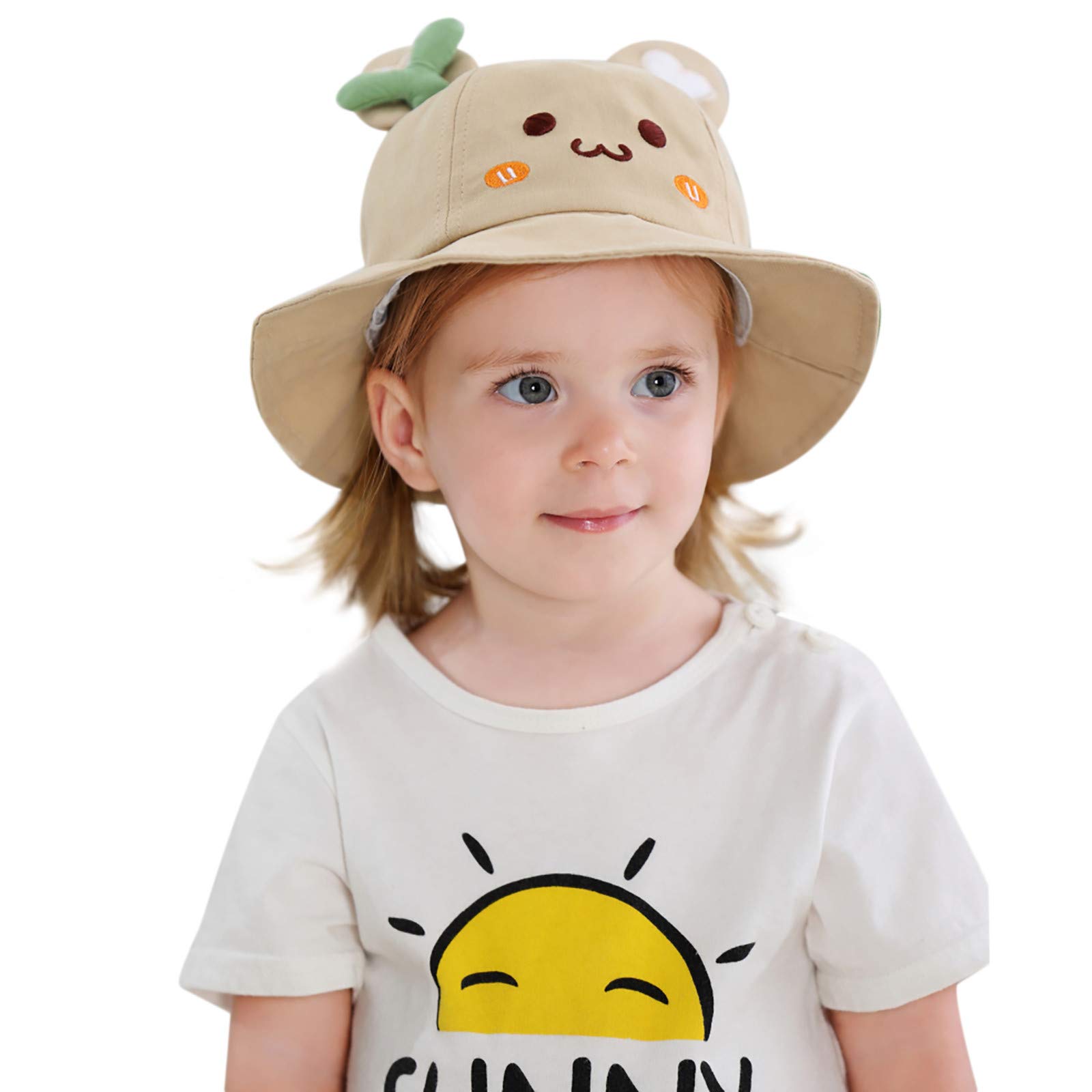 Sun Baby Printed Bucket Hat for Toddlers - Cute Kids Baseball Cap for Girls & Boys - School & College Accessories - Perfect for Outdoor Play, Beach & Summer Activities