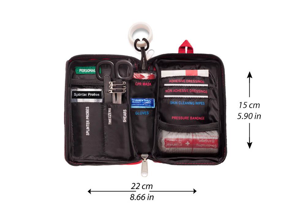 Compact Survival First Aid Kit - 100-Piece Emergency Medical Supplies for Hiking, Camping & Outdoor Adventures - Essential Trauma & Wound Care for Travel, Home & Car Safety