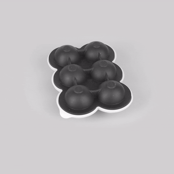 Premium Black Silicone Ice Cube Tray - 1.75