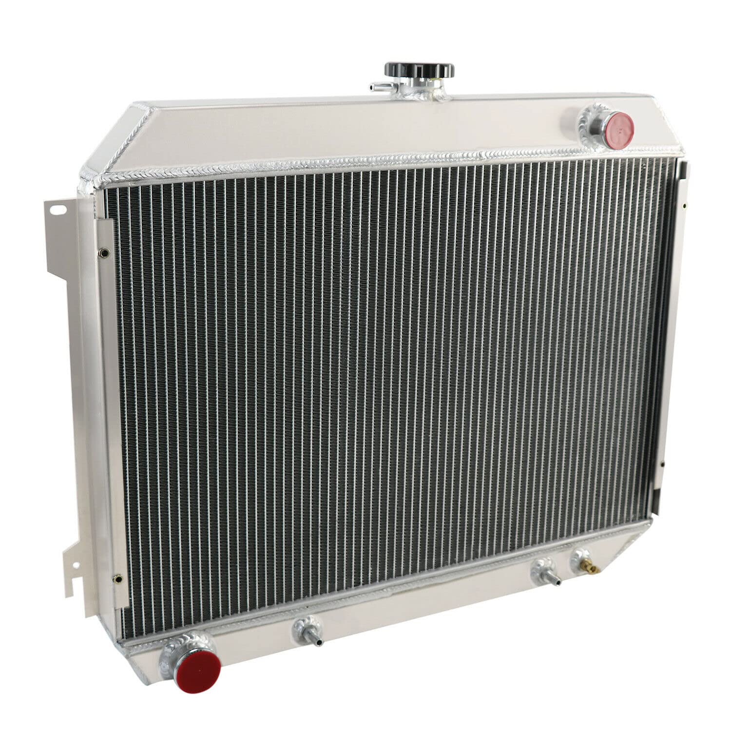4-Row Aluminum Radiator for 1970-1974 Dodge Challenger & Charger Mopar V8 - High-Performance Cooling Upgrade for Classic Muscle Cars & Hot Rods