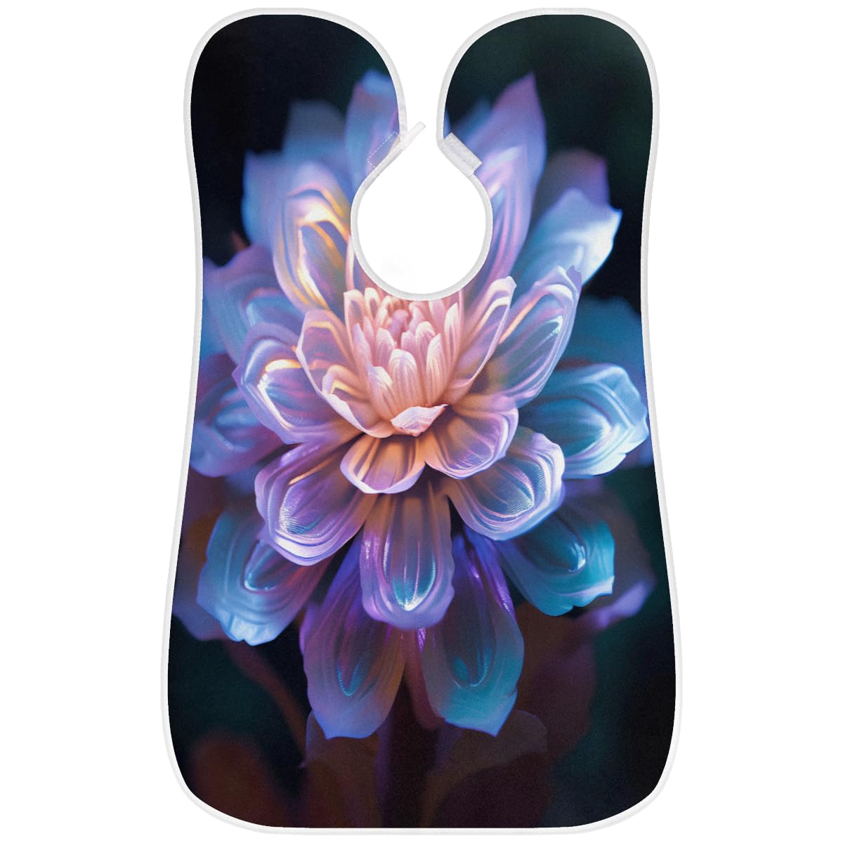 Watercolor Lotus Print Beard Shaving Bib for Men | Waterproof Makeup & Hair Dye Apron | Artist & Barber Cape for Haircut | Sink Hair Catcher | Perfect Gift for Beard Trimming & Styling | Ideal for Home Salon, Barber Shops & DIY Hair Coloring