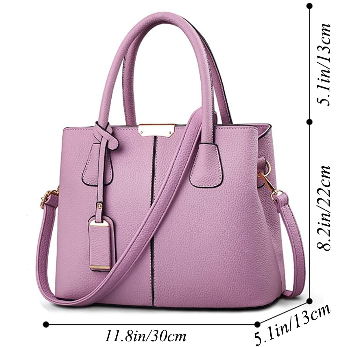 Women's PU Leather Handbags - Fashion Top Handle Satchel Tote for Work & Travel