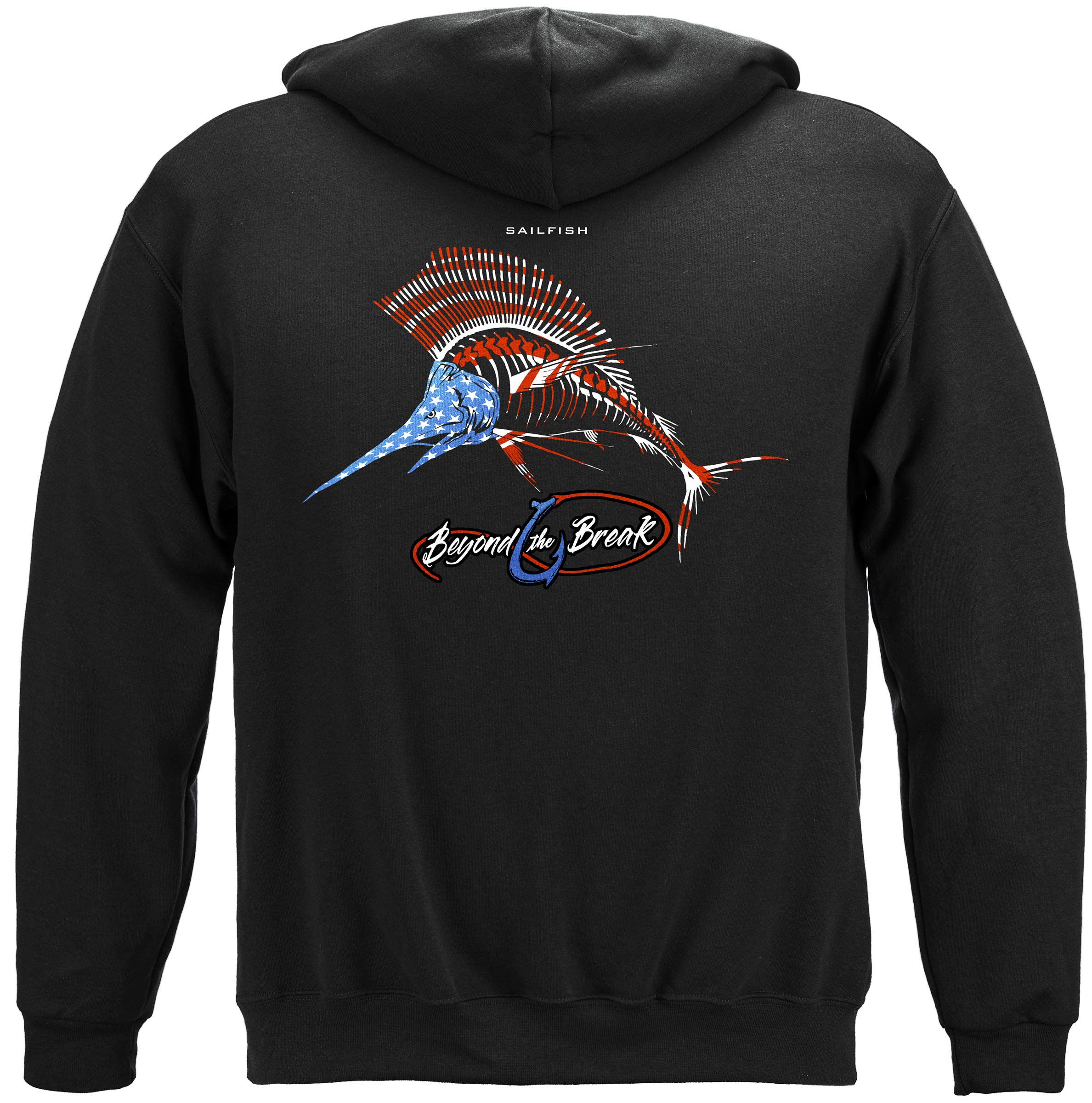 Erazor Bits Patriotic Fish Hoodies - Fishing Themed Cotton Jackets for Outdoor Adventures & Casual Wear