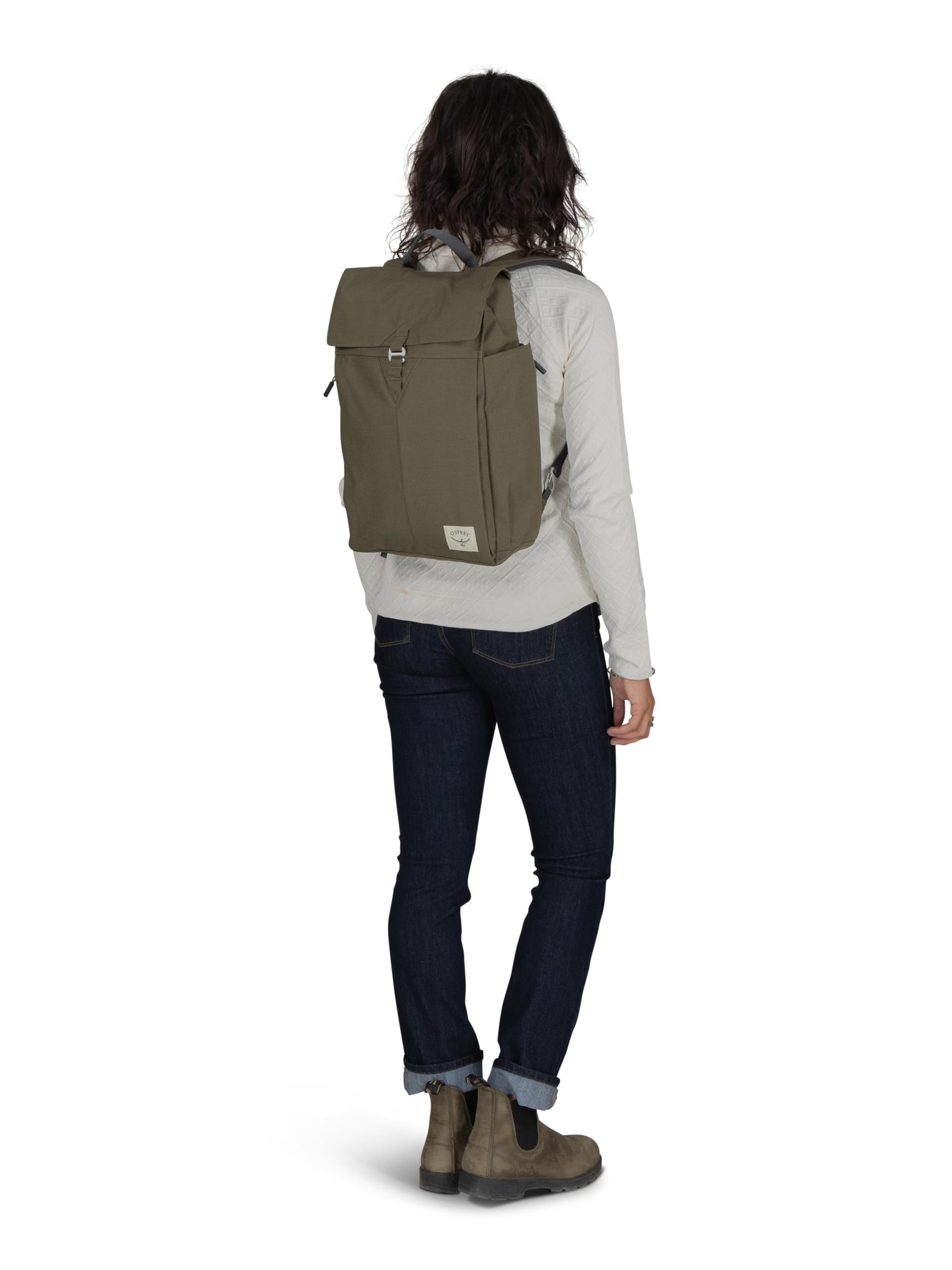 Osprey Arcane Flap Pack - Recycled Fabric Everyday Backpack for Urban Commute & Travel - Earl Grey/Sandy Grey Heather - Perfect for Work, School & Outdoor Adventures