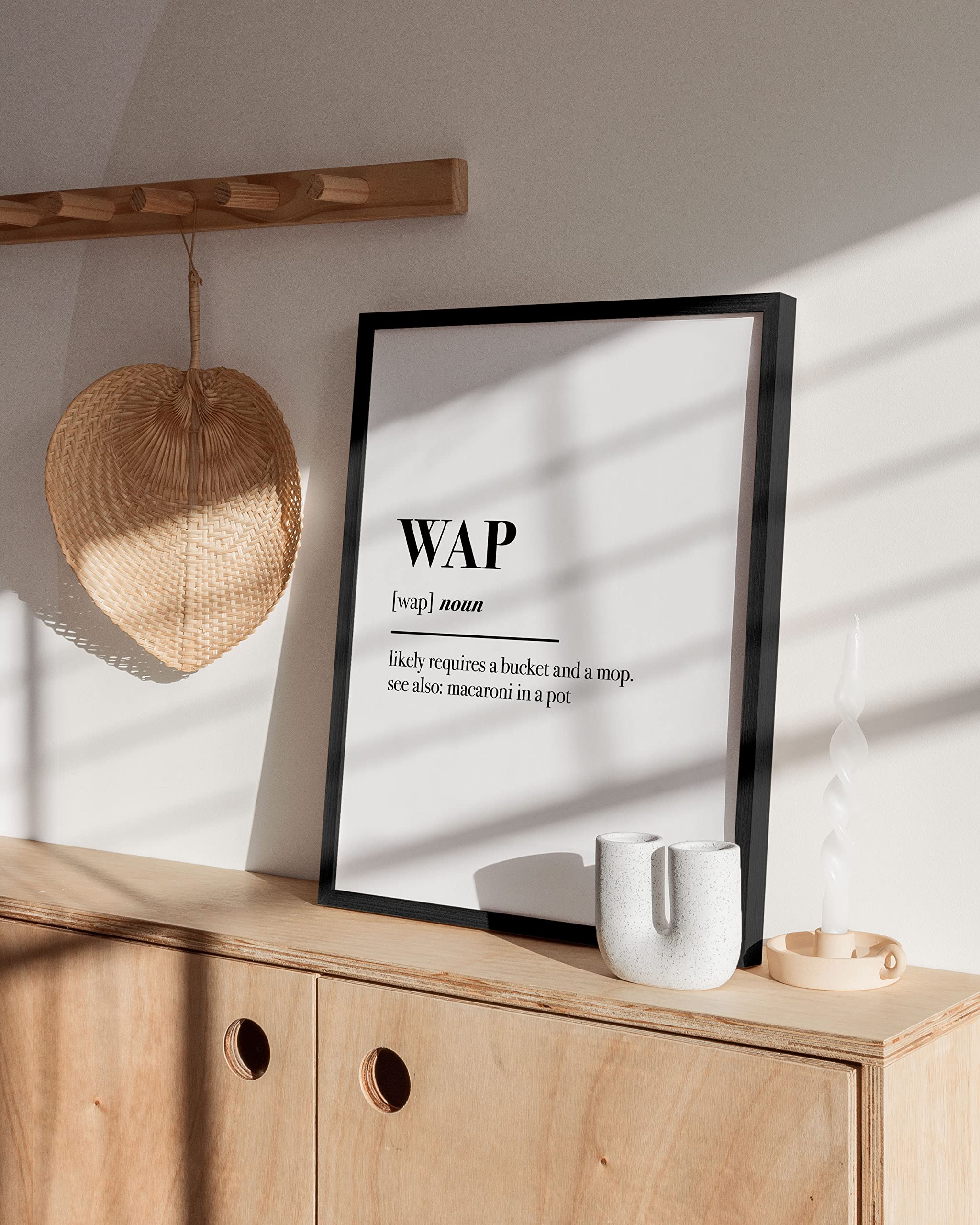 HAUS AND HUES Baddie Black and White Poster - Trendy Aesthetic Wall Art for Teen Girls Room Decor | Alternative Bedroom Decor | 12x16 Inch with Black Frame | Perfect for Dorm Rooms, Bedrooms & TikTok Backgrounds