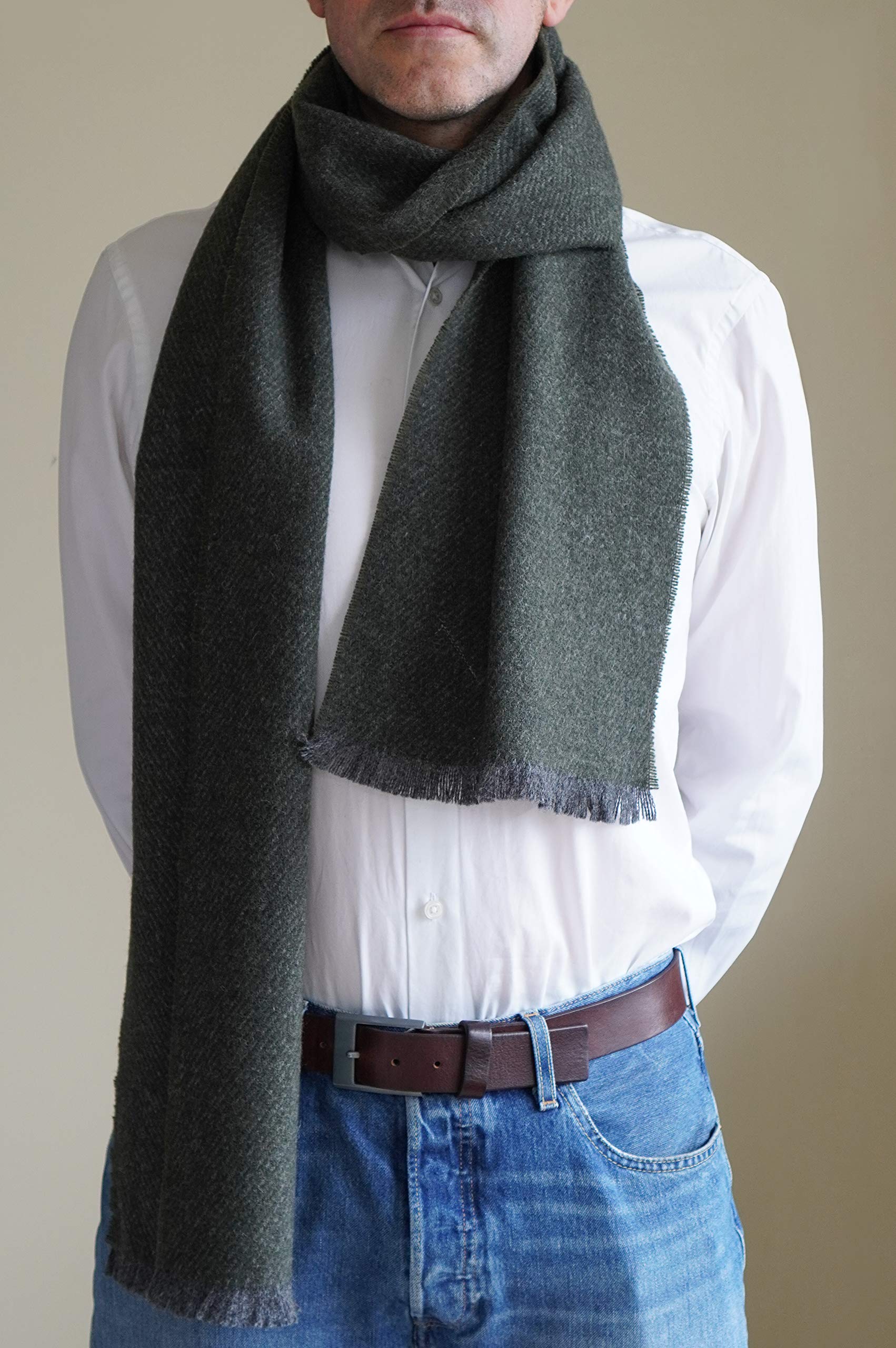 Authentic Irish Lambswool Scarf - 100% Pure Irish Wool - Handmade in Ireland - Warm Winter Accessory for Women & Men - Perfect for Cold Weather & Outdoor Activities