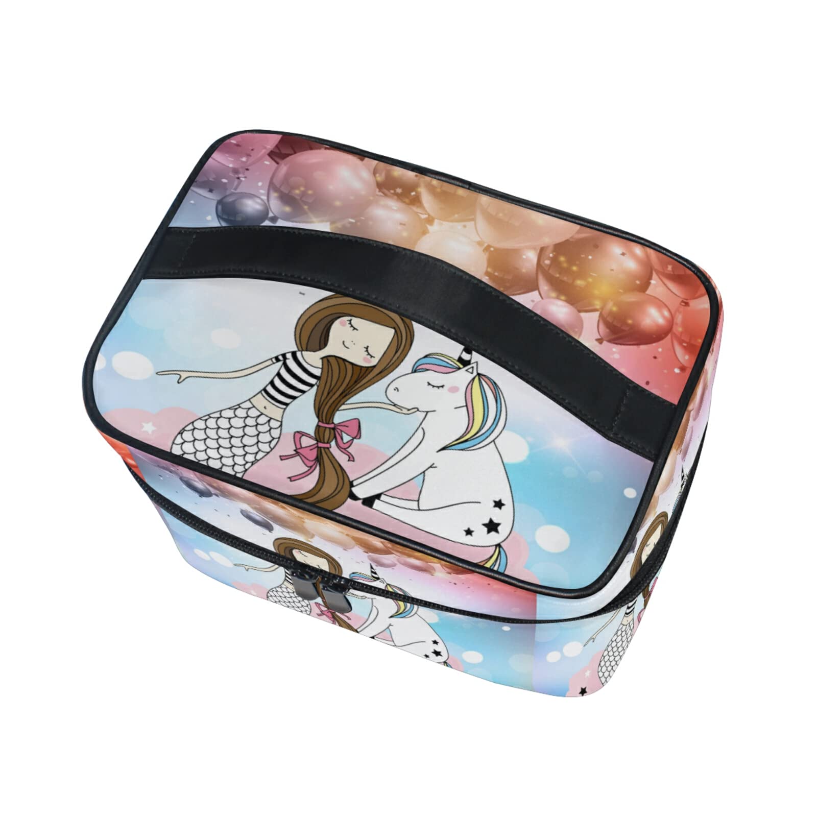 **Mermaid Unicorn Makeup Bag for Women - Waterproof Cosmetic & Toiletry Travel Organizer - Perfect for Travel, Gym, Beach & Birthday Gifts**