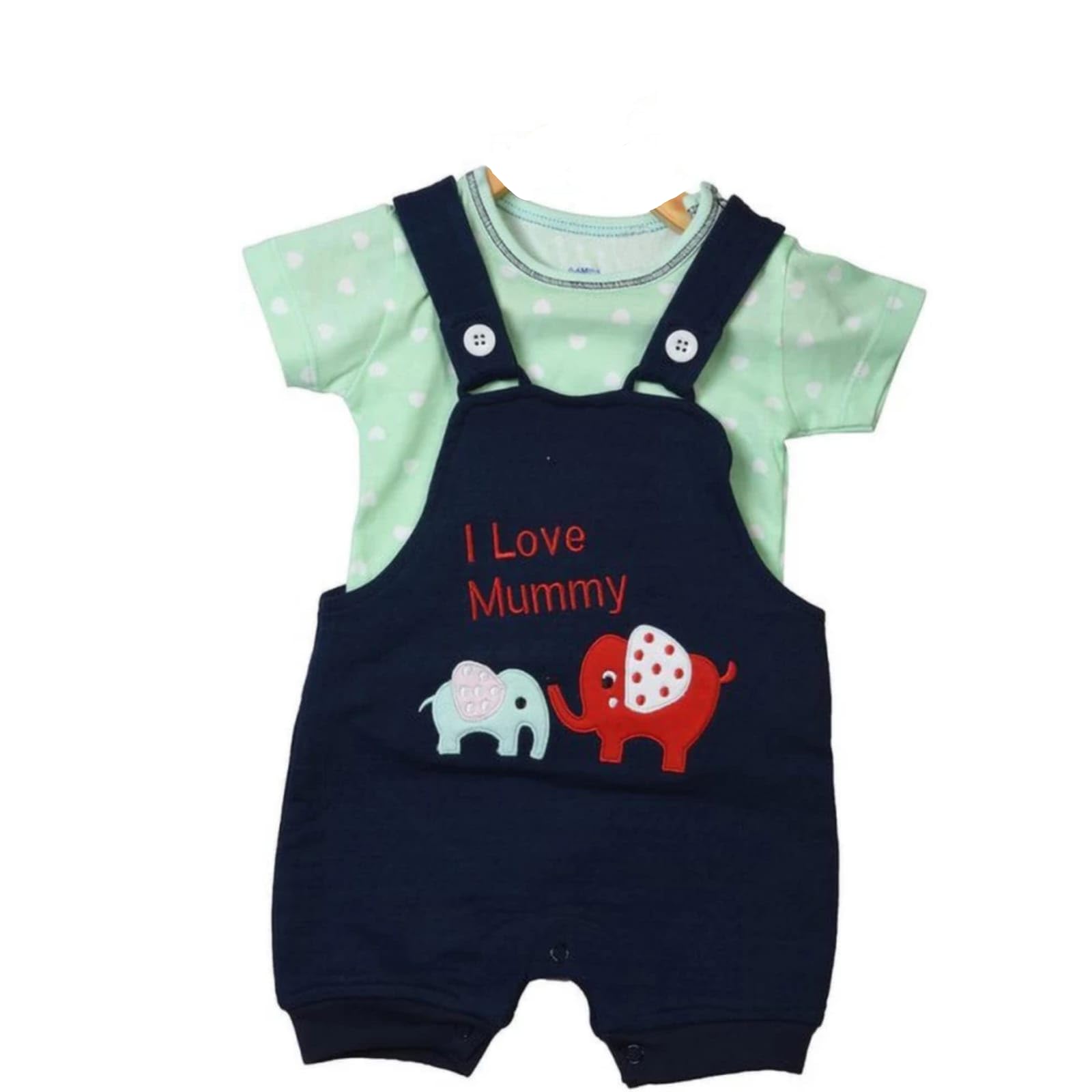 PSFLY Kids' Cotton Blend Printed Dungaree Overalls for Baby Boys & Girls - Soft Playwear for Daycare, Playdates & Family Outings