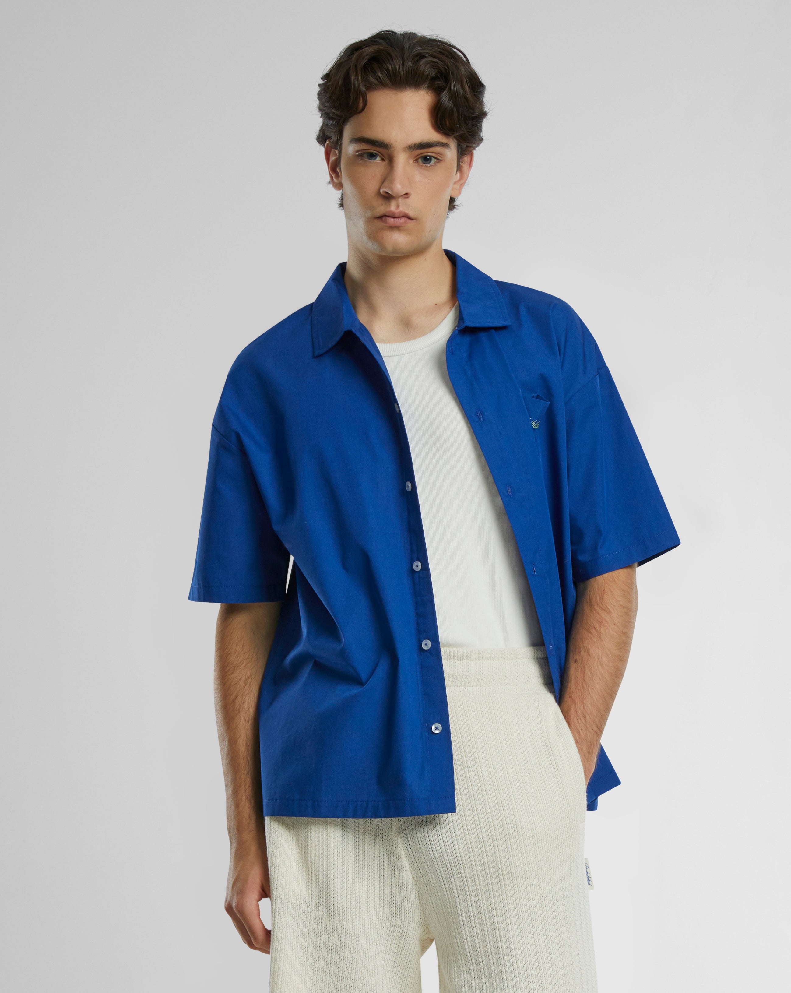 Ciao Amore Blue Shirt for Men - Stylish Casual Button Up Shirt for Everyday Wear, Date Night & Office Outfits