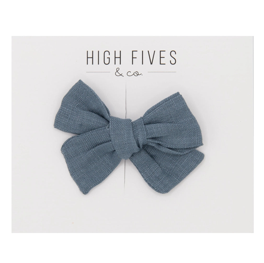 High Fives Linen Bow Clip - Elegant Hair Accessory for Women & Girls - Perfect for Weddings, Parties & Everyday Style