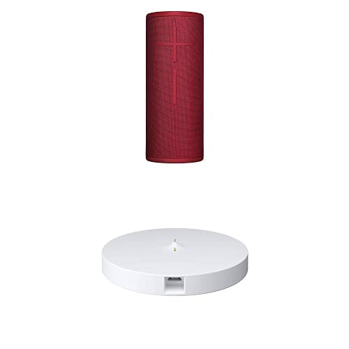 Ultimate Ears Boom 3 Waterproof Bluetooth Speaker with Wireless Charging Dock - Sunset Red Portable Speaker for UE Boom 3, Megaboom 3, Blast & Megablast - Perfect for Pool Parties, Beach Trips & Outdoor Adventures