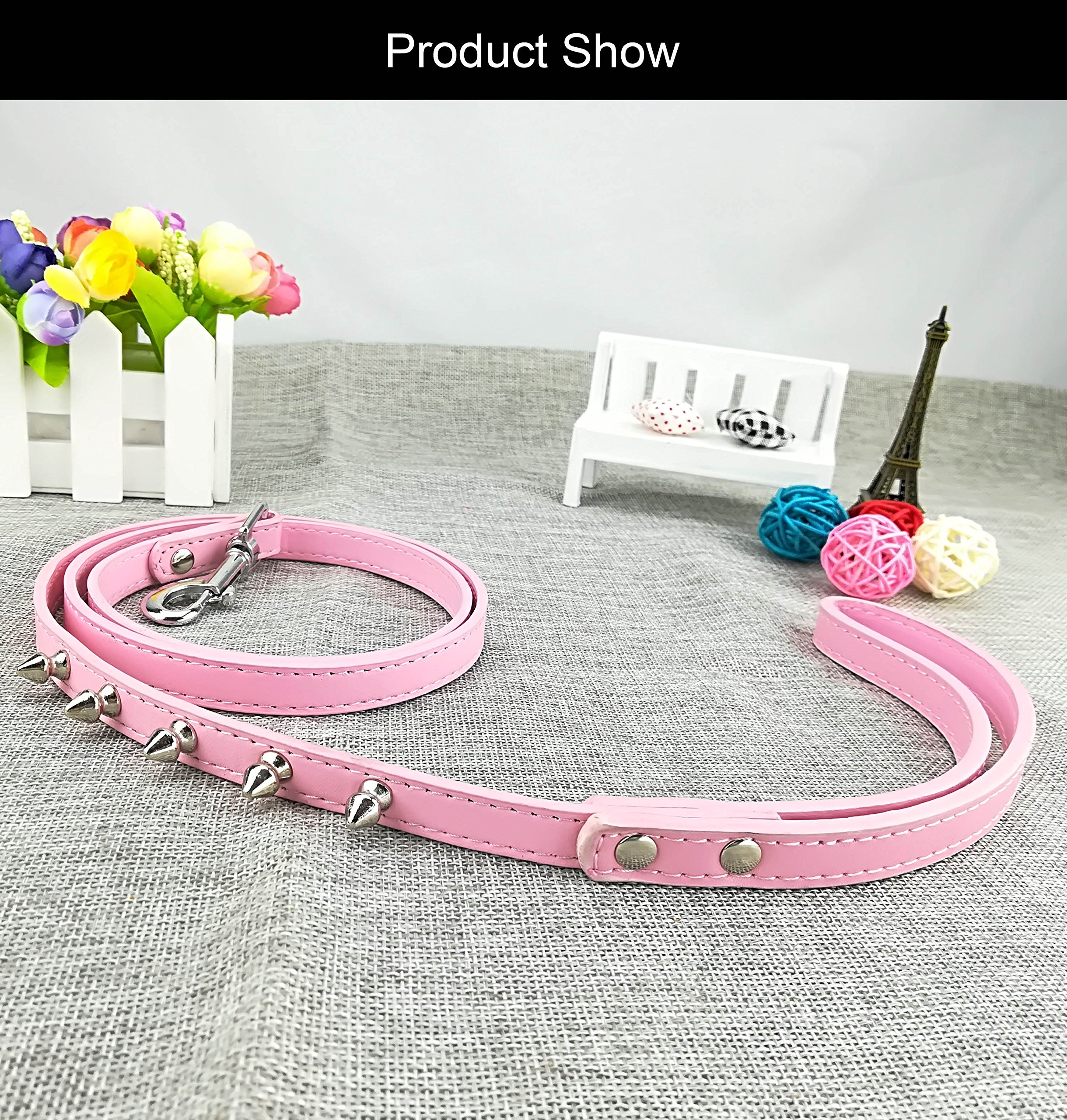 Stylish Punk Studded Dog Collar and Leash Set - Durable Leather Pet Accessories for Small Medium Large Dogs | Perfect for Daily Walks, Training & Punk Fashion Outfits