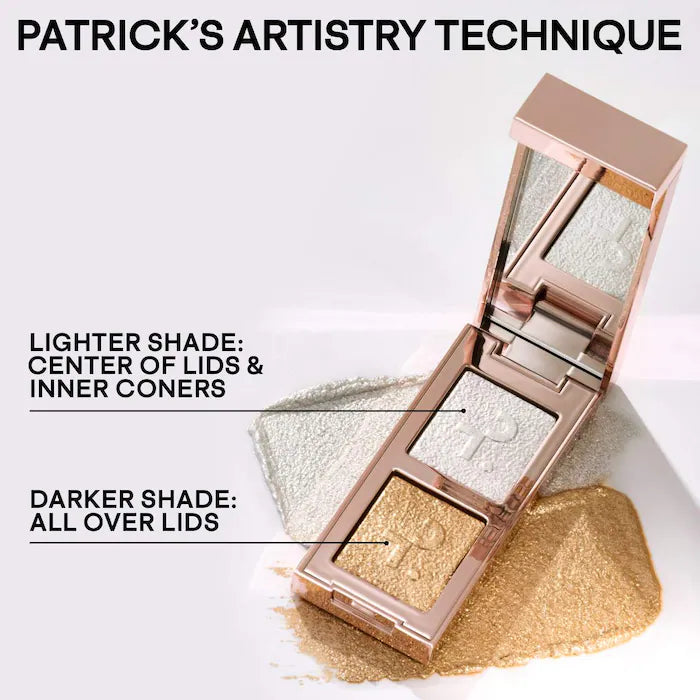Patrick TA Major Dimension Eye Illusion Duo Eyeshadow Palette - Long-Lasting Matte & Shimmer Shades for Day & Night Makeup Looks | Perfect for Professional Artists & Everyday Glam