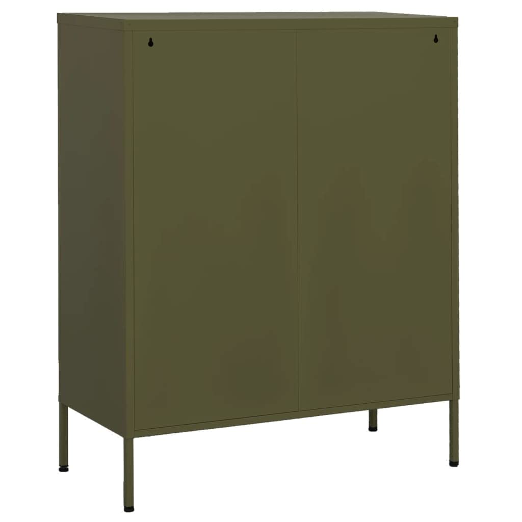 Olive Green Steel Storage Cabinet - 31.5
