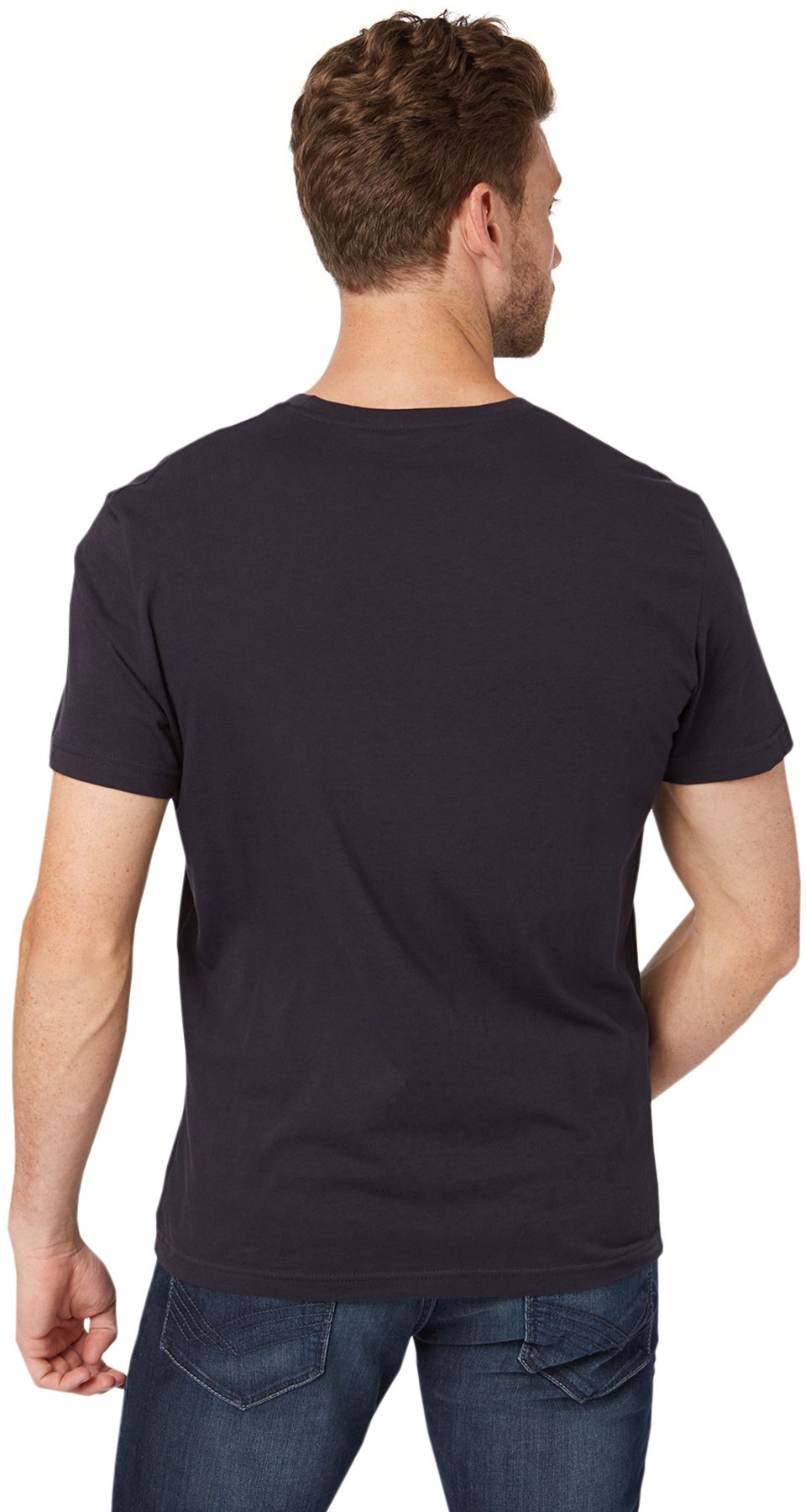 Tom Tailor Men's Blue Printed Graphic T-Shirt Size L - Casual Wear for Everyday Comfort & Street Style