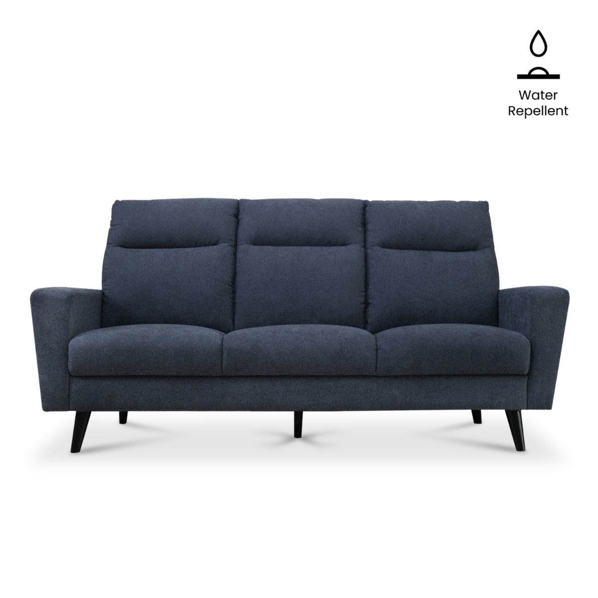 Premium Jessica Belgium Fabric Sofa - Water Repellent, Stain Resistant Upholstery - Perfect for Living Room, Family Room & Home Theater Seating