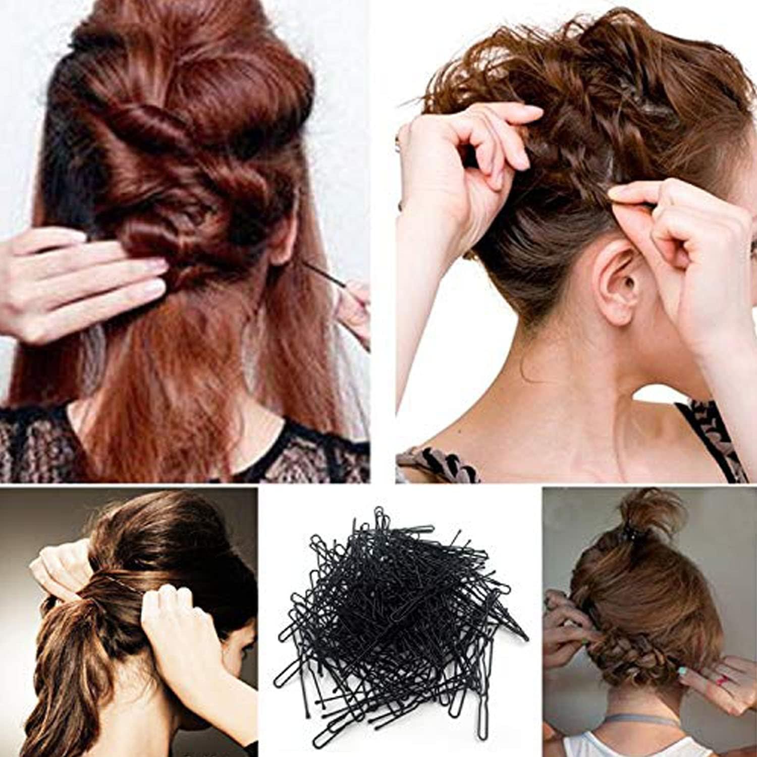 Rubela Hair Clips - 12 Pack Bobby Pins for Women, Non-Slip Hairpins for Fine Hair, U-Shaped Hair Accessories for Daily Use, Workouts, Weddings & Styling