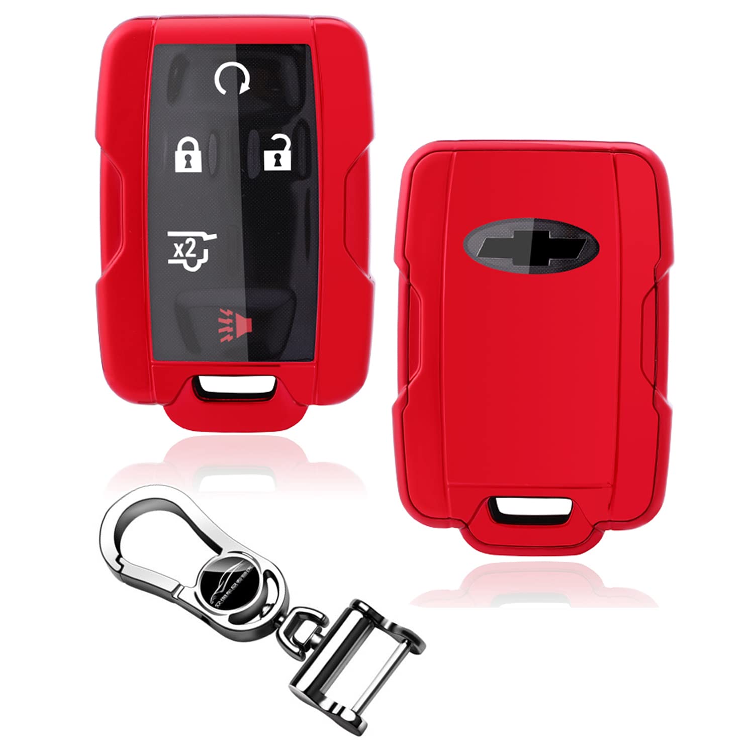 Durable TPU Full Protection Car Key Fob Cover for GMC Sierra, Canyon, Chevrolet Colorado, Silverado & Yukon - Shockproof Key Holder Case for Daily Use, Travel & Outdoor Activities