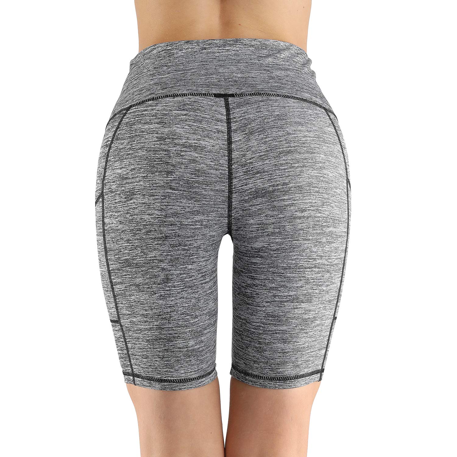 Uhnice Women's High Waist Yoga Shorts - Breathable Biker Running Workout Shorts with Pockets for Gym, Yoga & Active Lifestyle