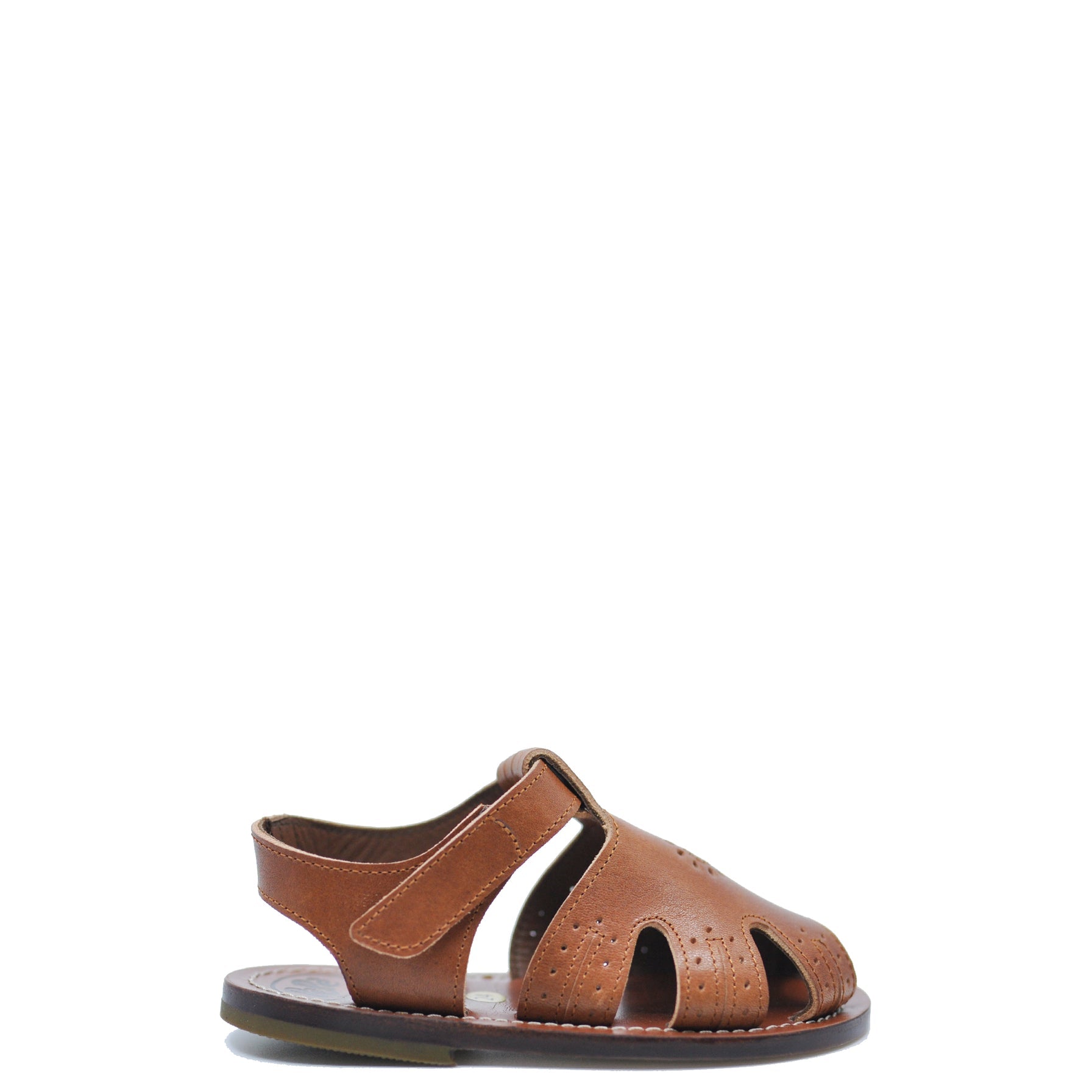 Pepe Vintage Brown Velcro Baby Sandals for Boys & Girls - Soft & Comfortable First Walking Shoes for Toddlers - Perfect for Summer, Beach & Outdoor Play