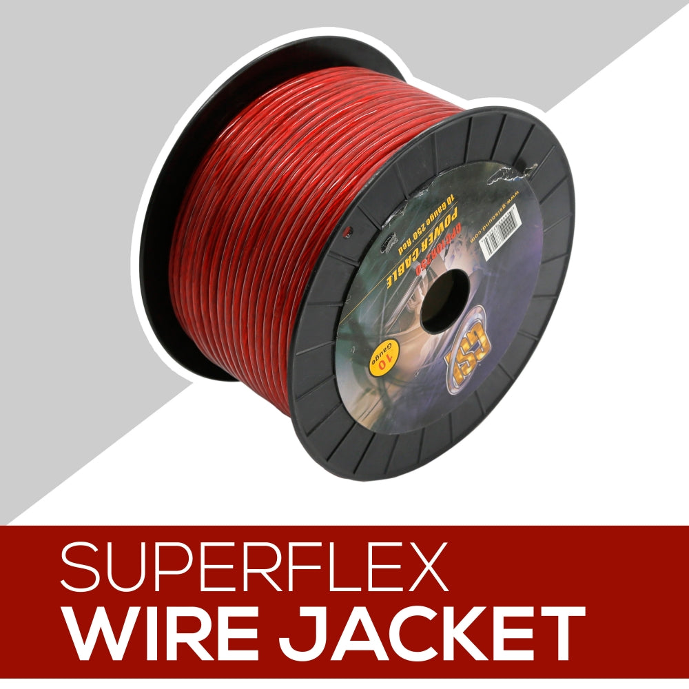 10 Gauge Power Cable 250 Feet Red - Heavy Duty Extension Cord for Outdoor, RV, and Home Appliances - Weather Resistant & Durable Electrical Wire