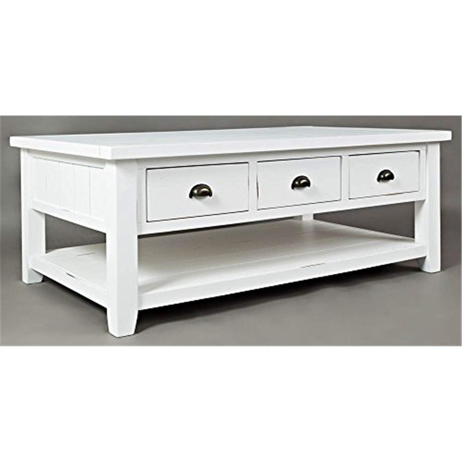 Handcrafted Farmhouse Coffee Table by Jofran Inc. - Rustic Wooden Living Room Center Table for Cozy Home Decor & Family Gatherings