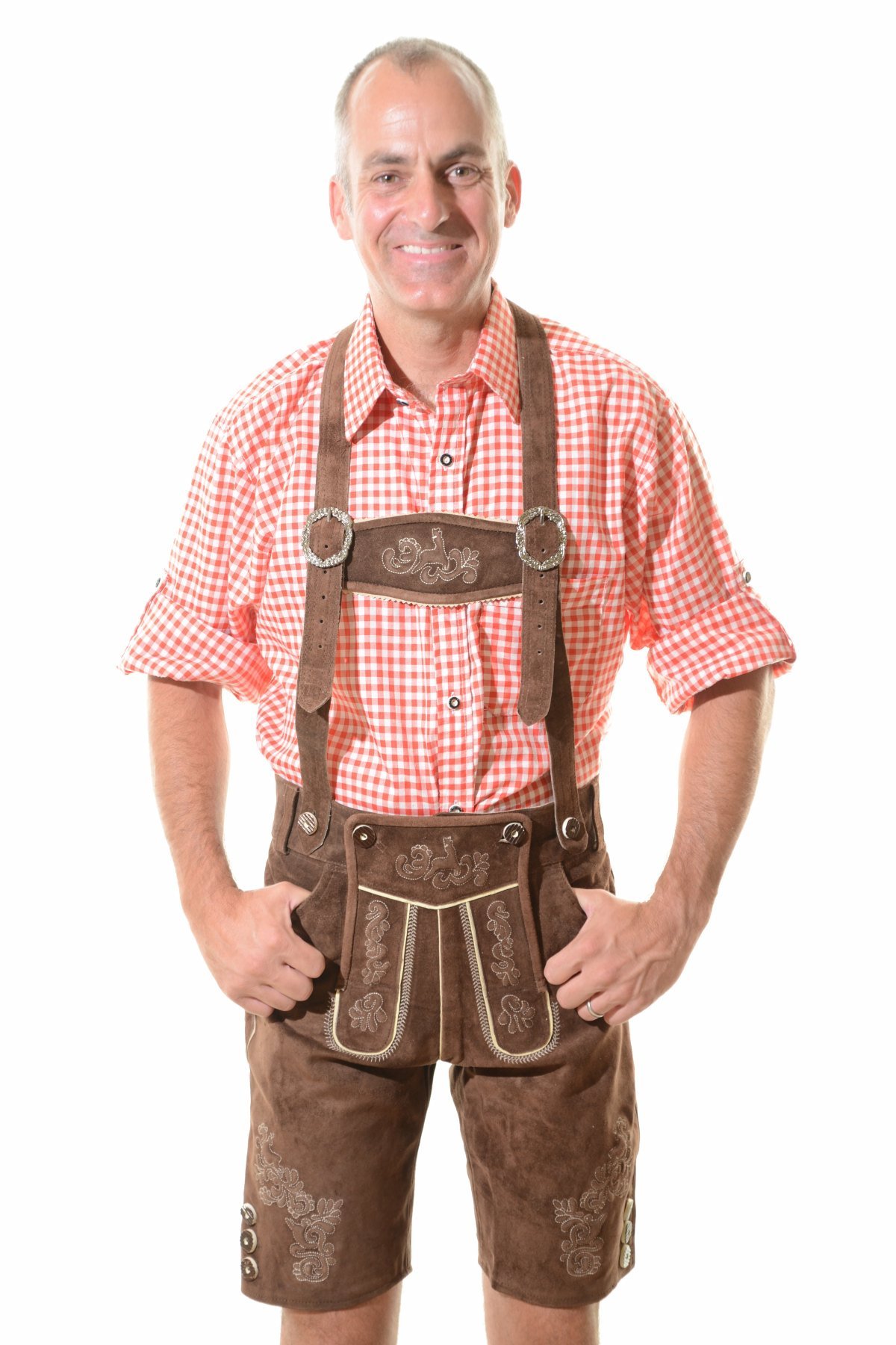 Authentic German Lederhosen - Traditional Bavarian Leather Pants for Oktoberfest & Folk Festivals | Munich Style Costume for Men & Women | Perfect for Cultural Events, Halloween & Cosplay