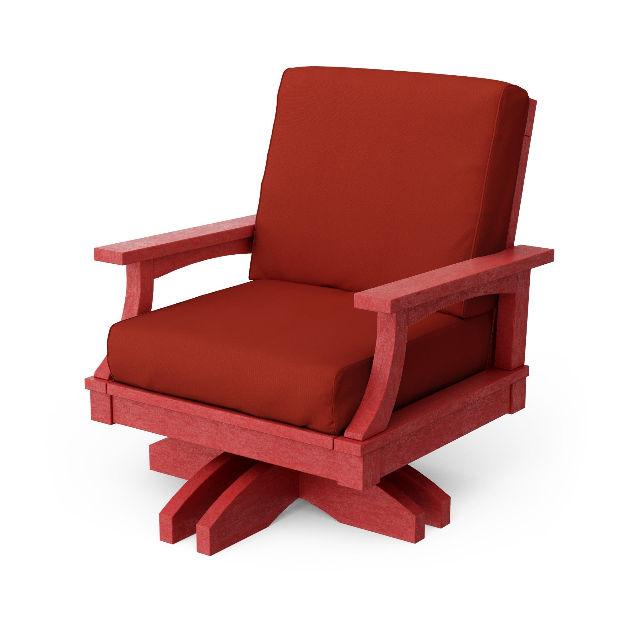 Heritage Deep Seating Swivel Chair - 360° Rotating Patio Lounge Chair with Cushions, Weather-Resistant Outdoor Furniture for Garden, Poolside & Backyard Relaxation