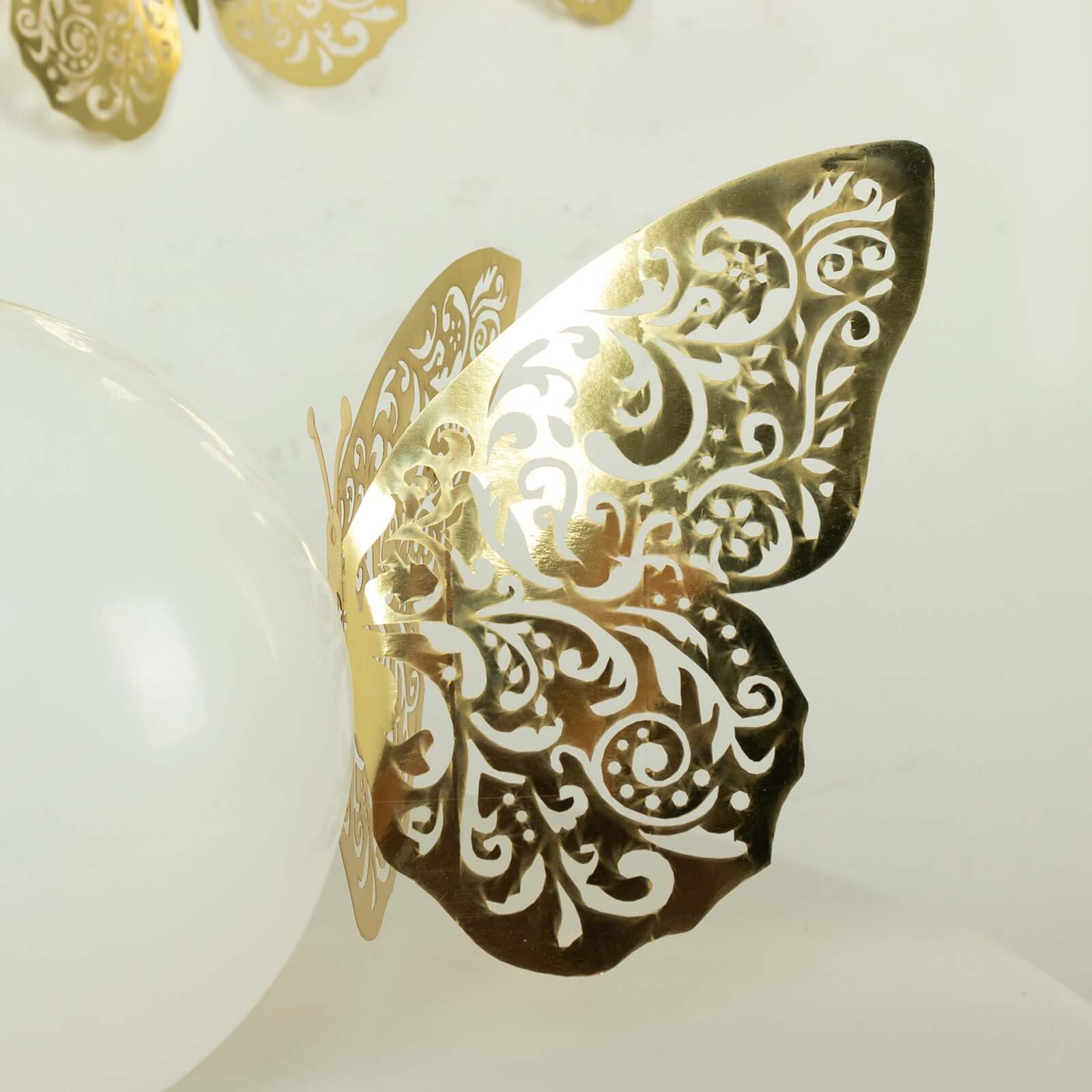 10 Pack Metallic Gold Foil Large 3D Butterfly Wall Stickers - 9x14 Inch Butterfly Paper Charger Placemats for Wedding, Party & Home Decor - Perfect for Wall Art, Table Settings, and DIY Craft Projects
