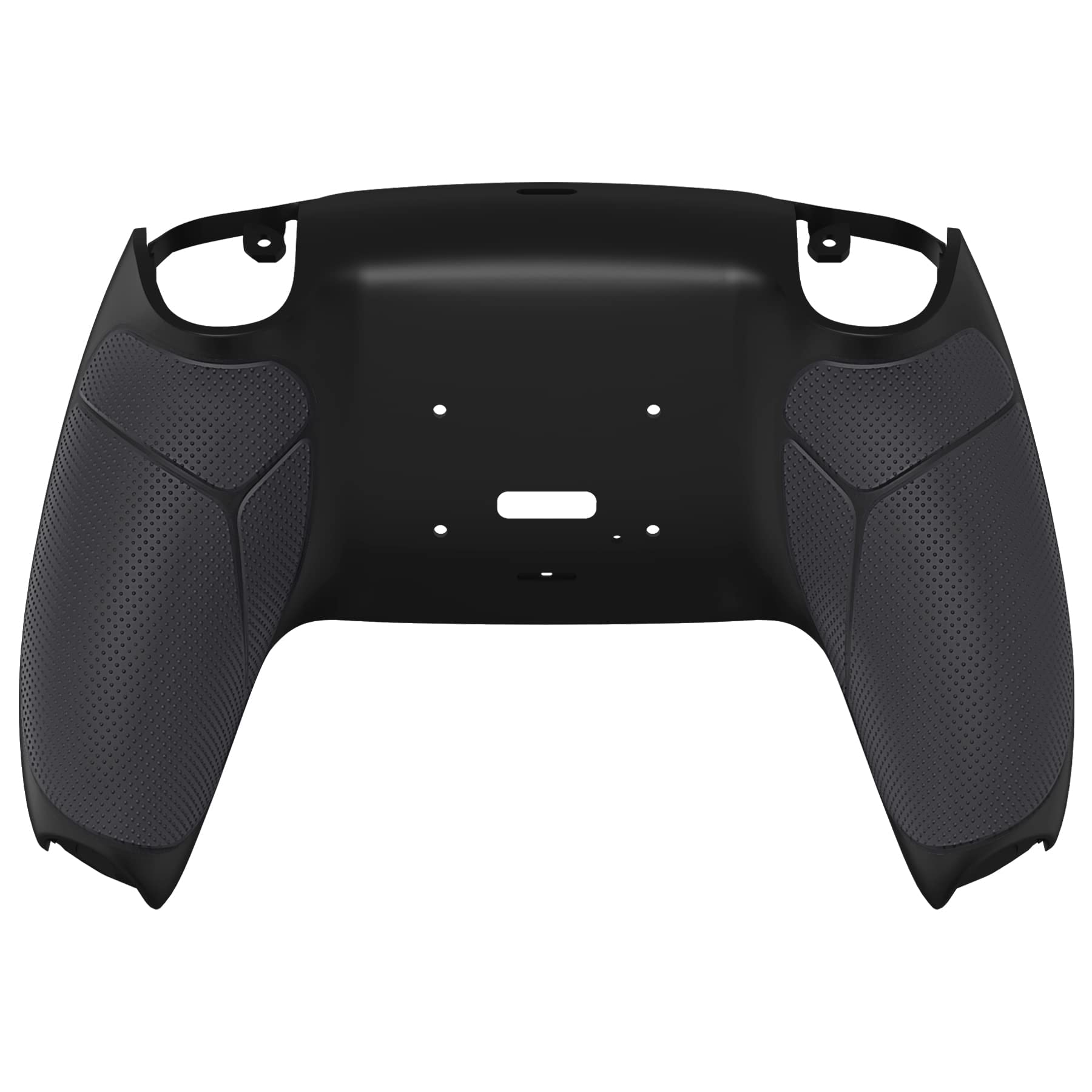 eXtremeRate Soft Grip Back Cover Case for PS5 Controller with Rise4 Remap Paddles Kit - Black | Enhanced Comfort & Control for Gaming, Streaming & Competitive Play