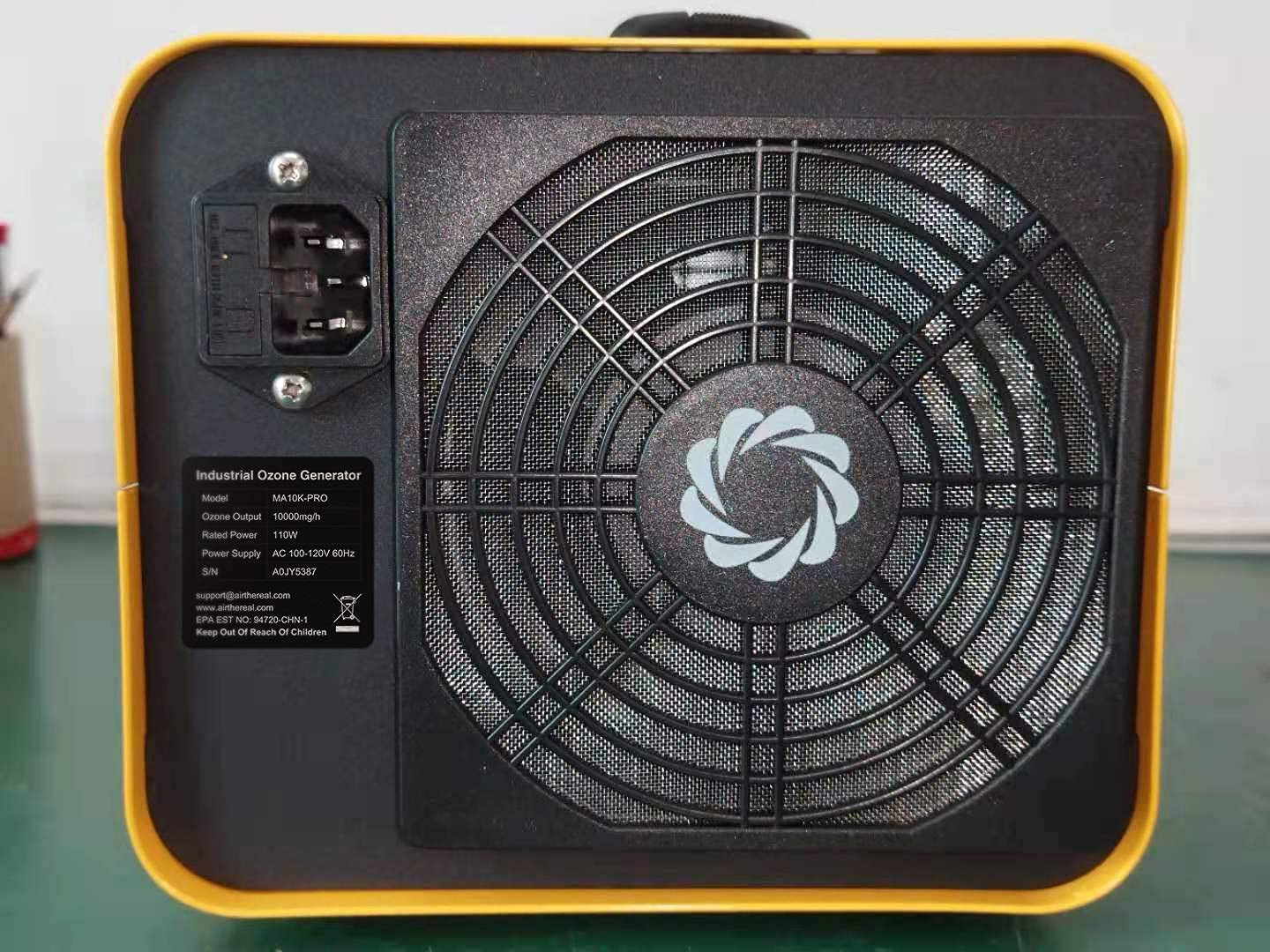 Airthereal MA10K-PRO 10000mg/h Ozone Generator - High Capacity O3 Machine for Home, Car & Office - Eliminates Odors, Smoke & Allergens - Air Purifier & Ionizer for Fresh Clean Air (Yellow)