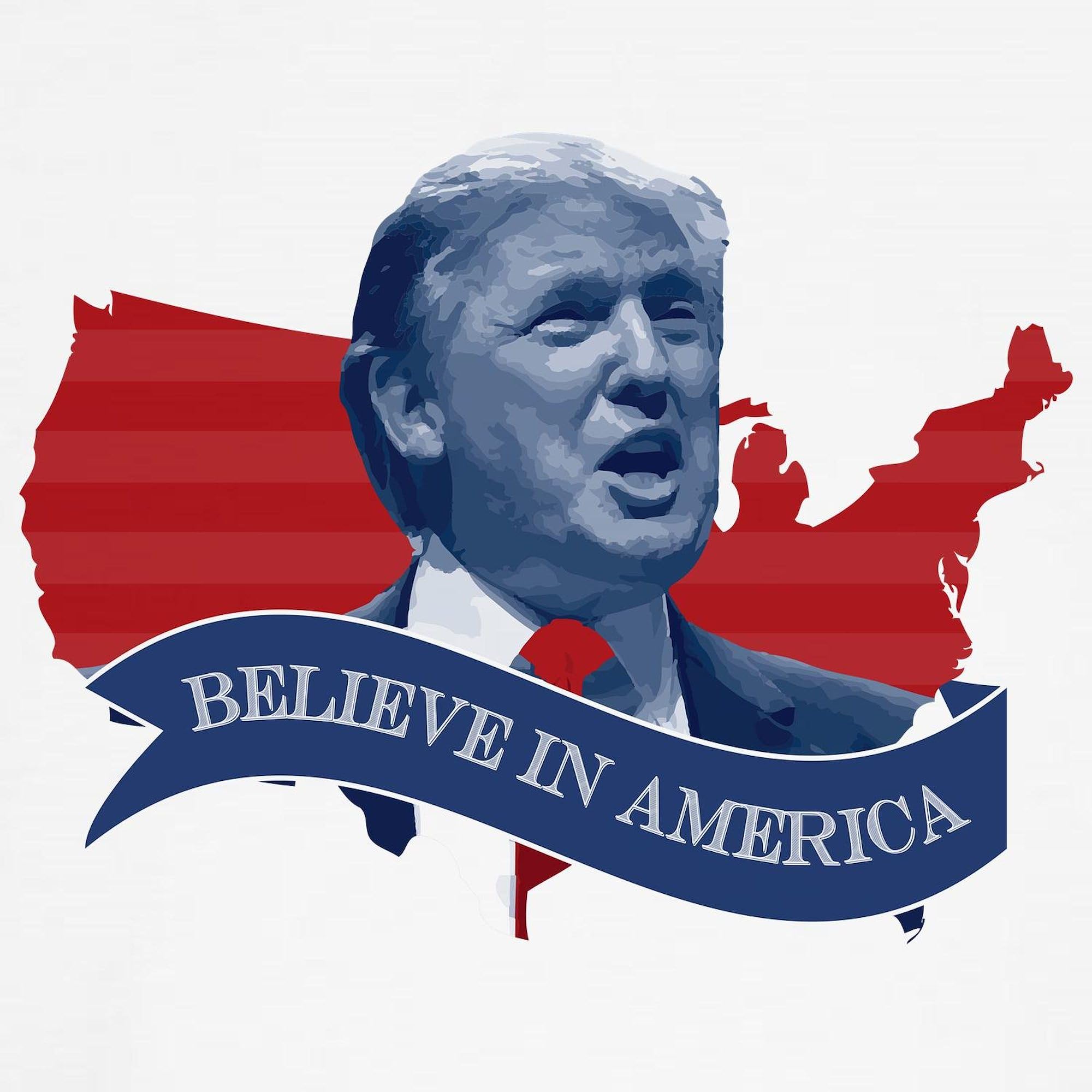 Believe In America Donald Trump Women's Thong Underwear - Comfortable & Patriotic Panties for Everyday Wear & Political Events