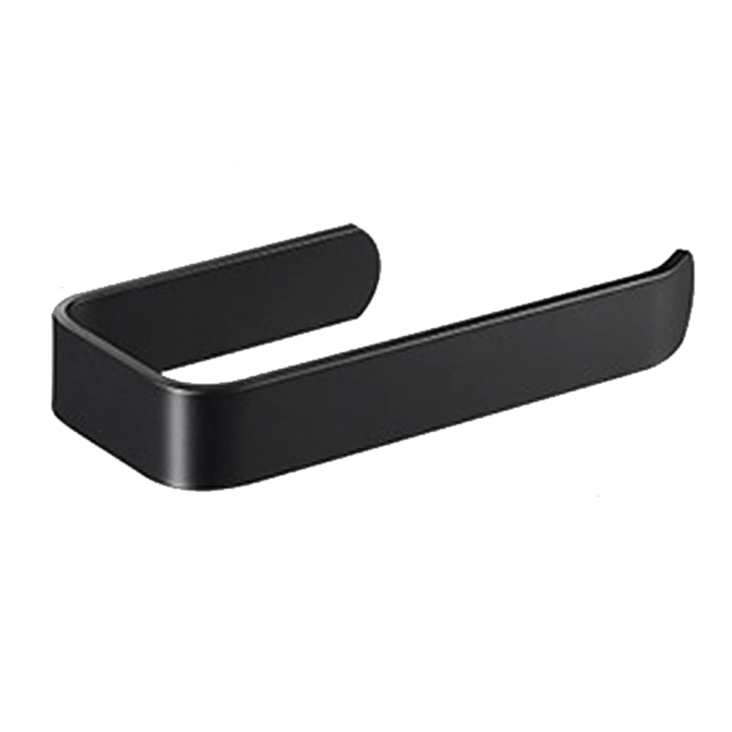 Matte Black Toilet Paper Holder - SUS 304 Stainless Steel Adhesive Bathroom Paper Roll Holder - Modern & Durable Design for Home, Office, or RV Use