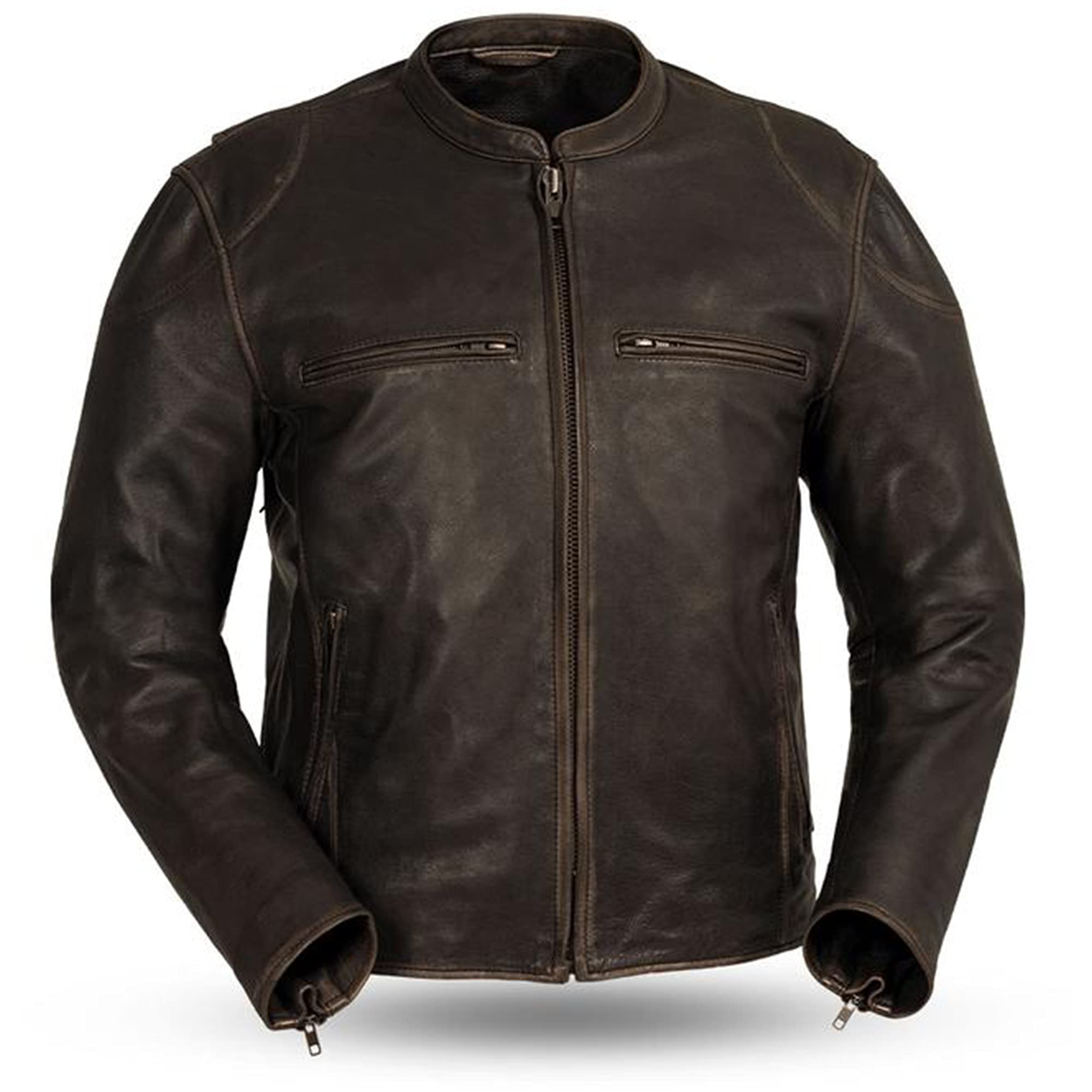Men's Motorcycle Leather Jacket - Premium Biker Jacket for Riding & Style | Durable Genuine Leather for Comfort & Protection | Perfect for Motorcycle Enthusiasts & Casual Wear