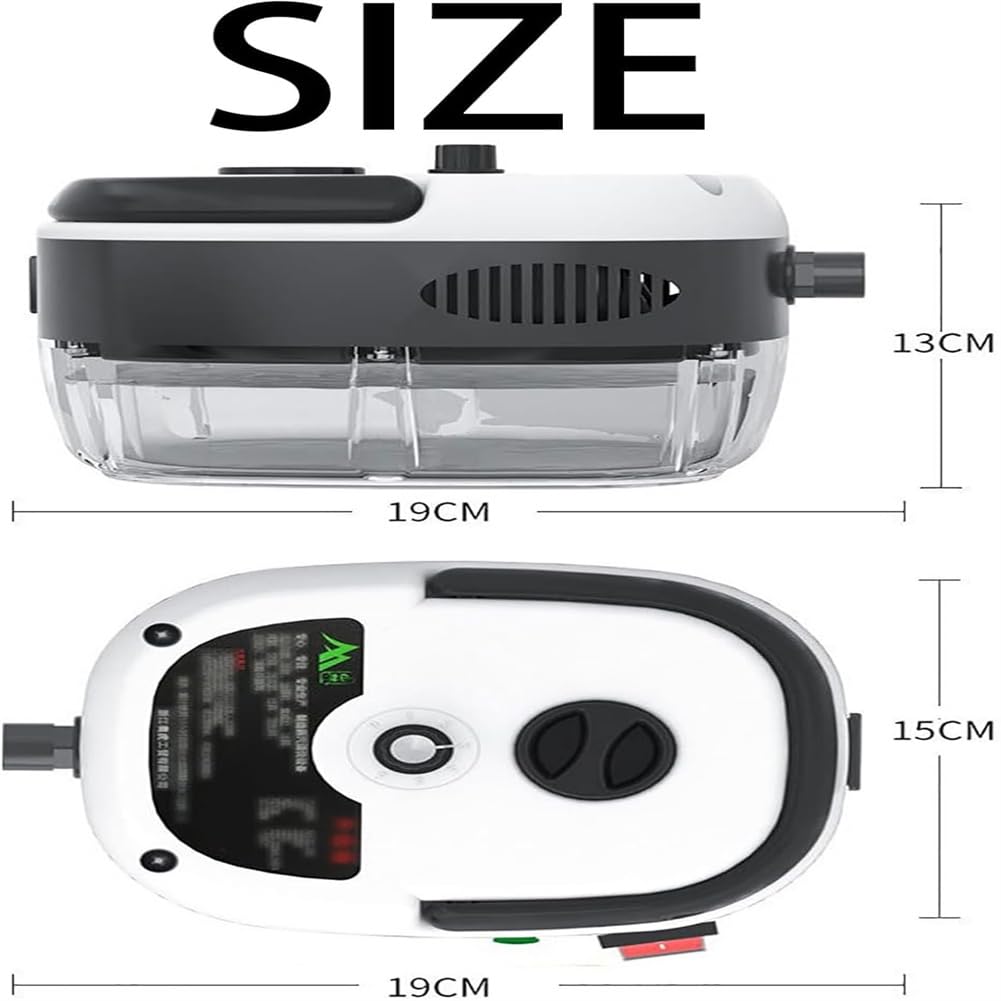 2500W High-Power Handheld Steam Cleaner with Strong Suction - Wireless Portable Steam Cleaner for Car Detailing, Home Furniture, Floors & More - Includes 1 Nozzle & 3 Brush Heads (Red) - Perfect for Deep Cleaning Cars, Upholstery, Kitchen Appliances & Hard-to-Reach Areas